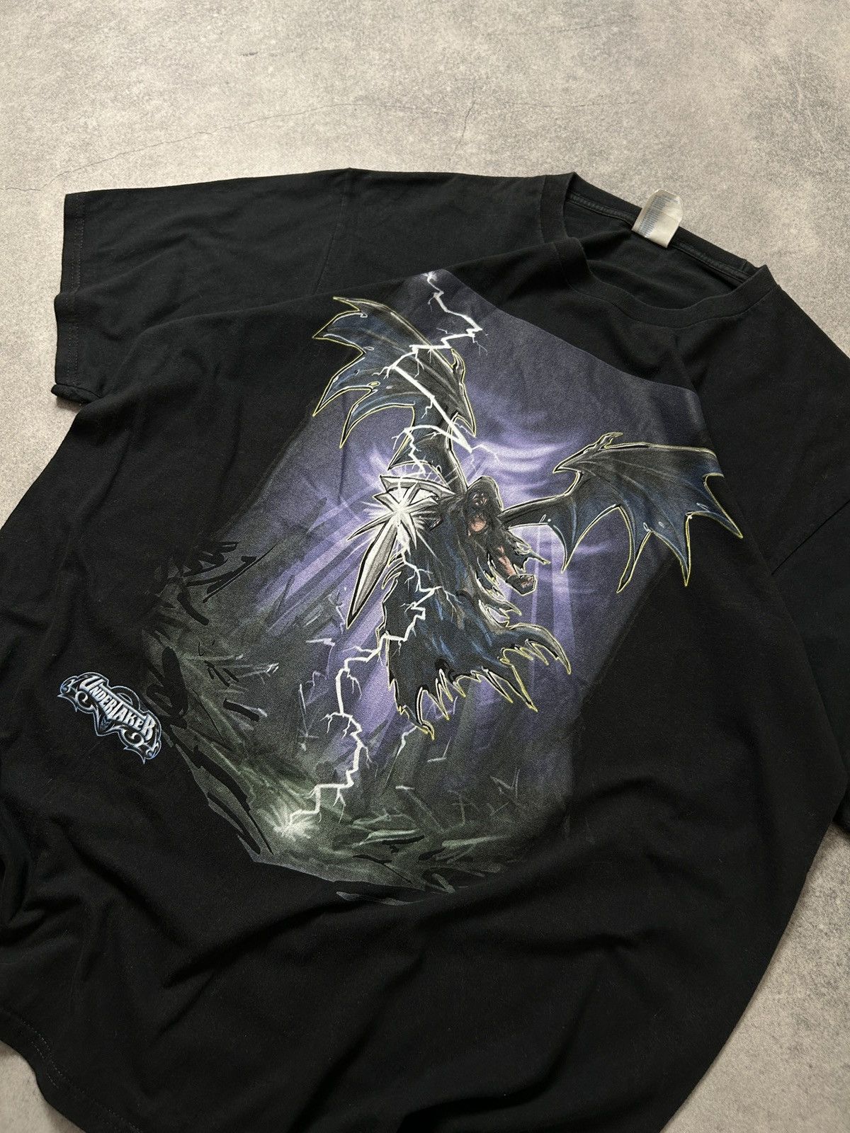 WWE Vintage UnderTaker WWE big logo shirts mens black Size US XL / EU 56 / 4 - 2 Thumbnail