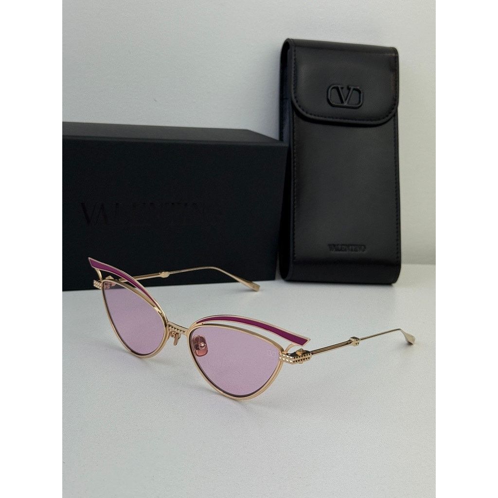 Valentino NEW Valentino V-Glassliner VLS118-D Pink Cat Eye Sunglasses Size ONE SIZE - 2 Thumbnail