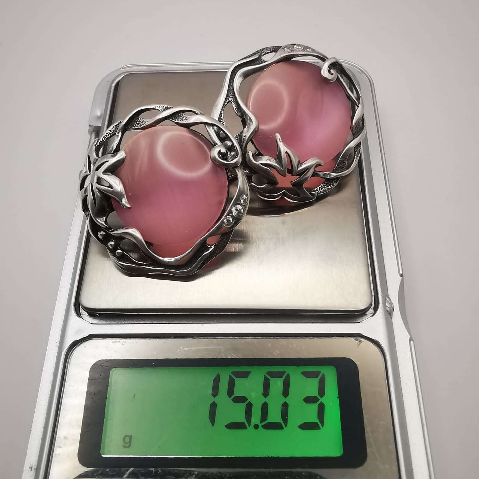 Sterling Silver × Vintage Vintage Earrings 925 Sterling Silver,Jewelry,Ulexite,Cetrine Size ONE SIZE - 5 Thumbnail