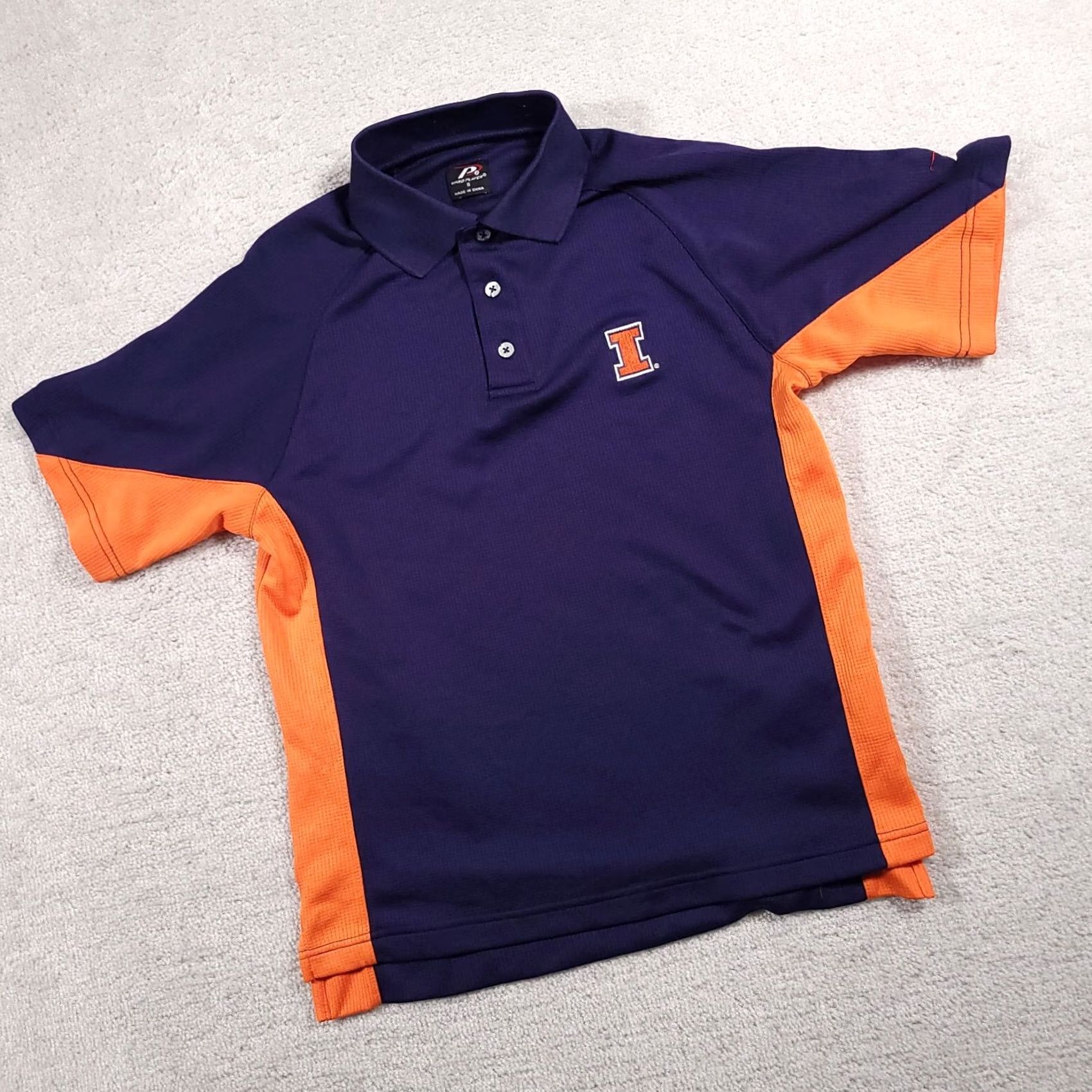 Pro Player Pro Player P2 Polo Shirt University Of Illinois Fighting Illini Blue Orange Mens Size US S / EU 44-46 / 1 - 2 Thumbnail