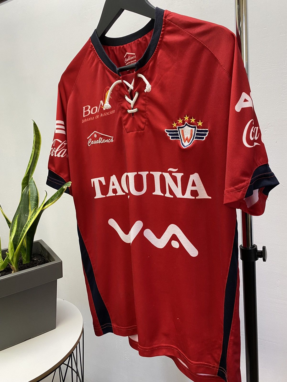 Vintage Jorge Wilstermann #14 Home Soccer Jersey 2014 2015 Bolivian Size US L / EU 52-54 / 3 - 3 Thumbnail