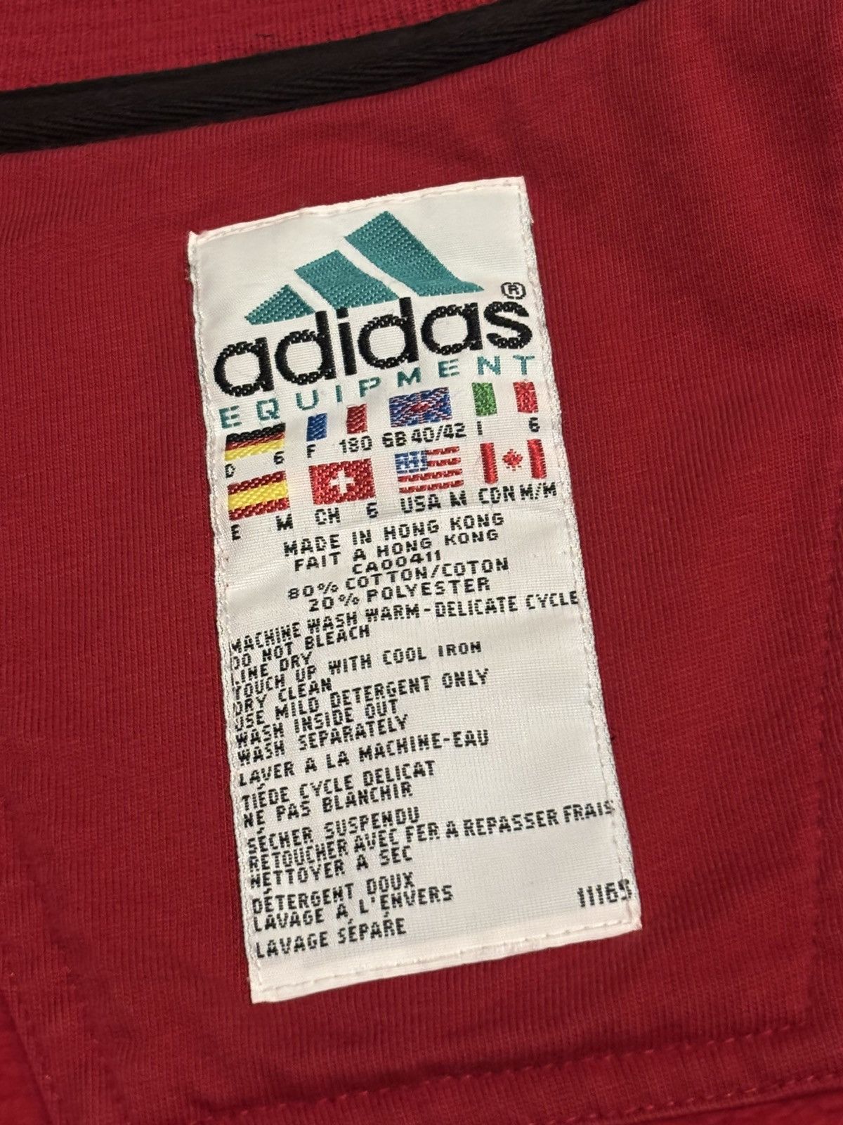 Adidas Vintage Red Adidas Sportswear Crew Zip Jacket Size US M / EU 48-50 / 2 - 6 Thumbnail