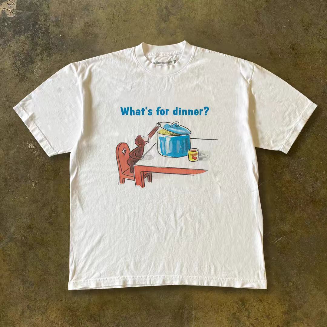 Vintage Street washed retro food print t-shirt Size US M / EU 48-50 / 2 - 1 Thumbnail