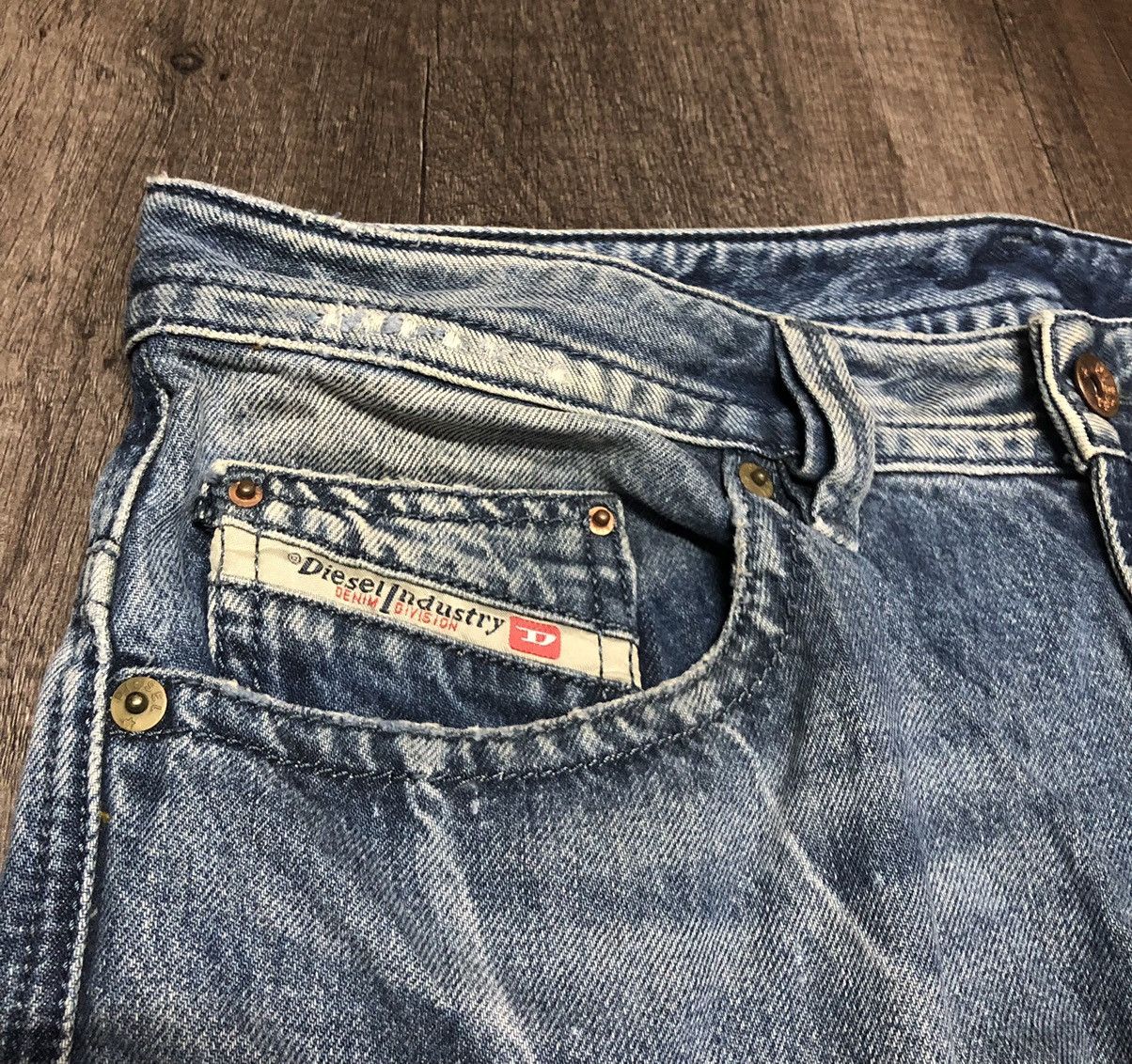 Diesel × Vintage Vintage Diesel Industry Distressed Denim Size US 34 / EU 50 - 8 Thumbnail