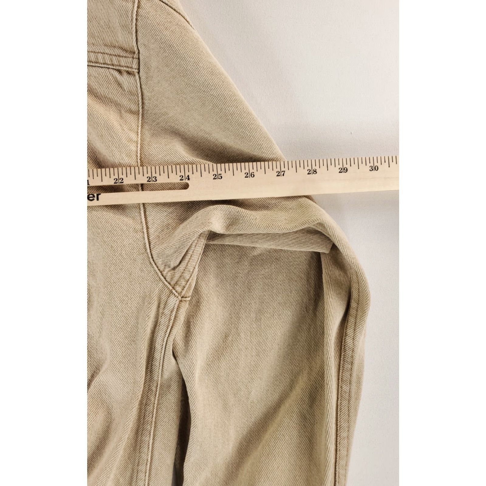 Banana Republic VINTAGE Banana Republic Jacket Trucker Mens L Beige Denim 80s 90s Tan Beig Size US L / EU 52-54 / 3 - 6 Thumbnail