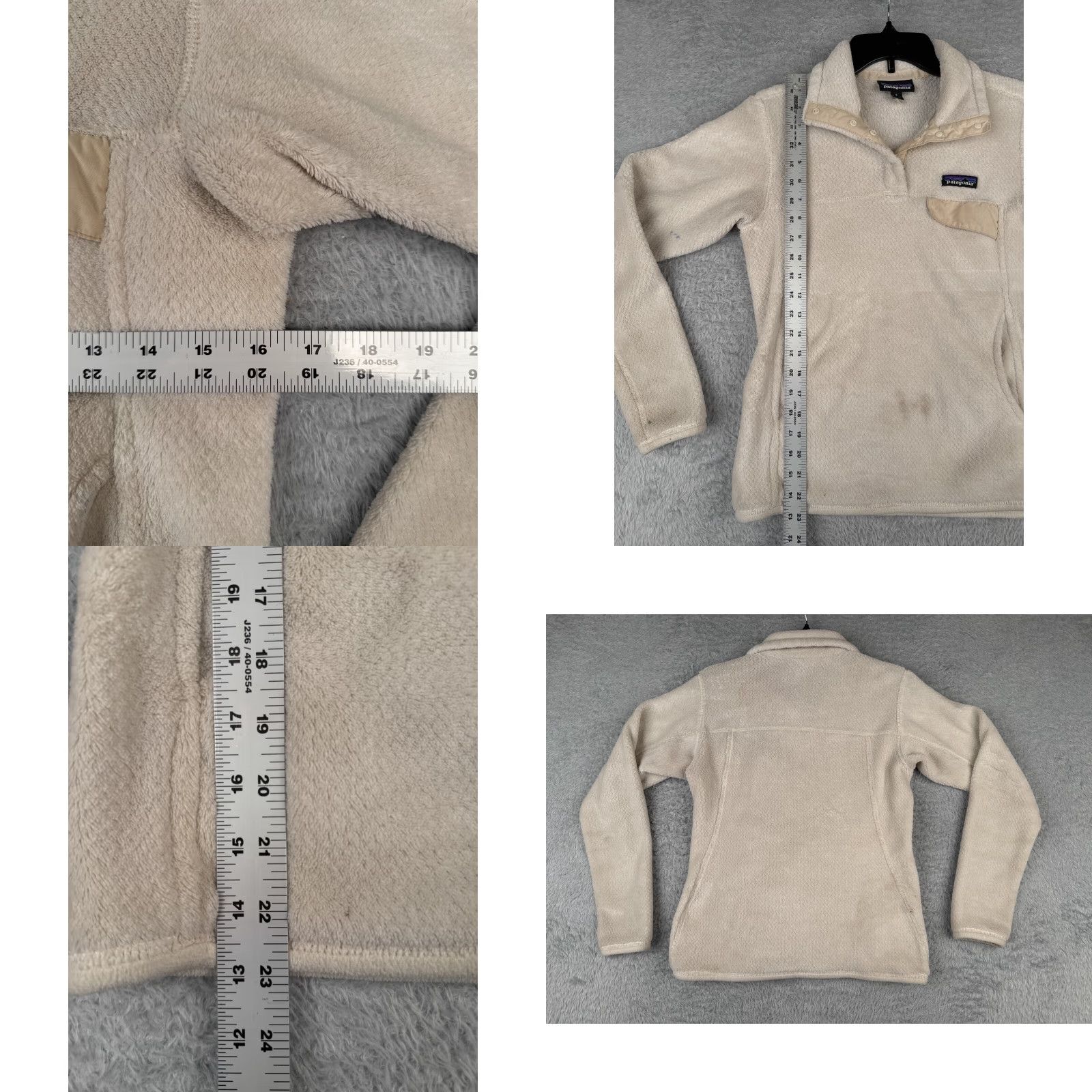 Patagonia Patagonia Sweater Women Small Beige Re-Tool Snap-T Pullover Poly READ ME 25442 Size S / US 4 / IT 40 - 9 Thumbnail