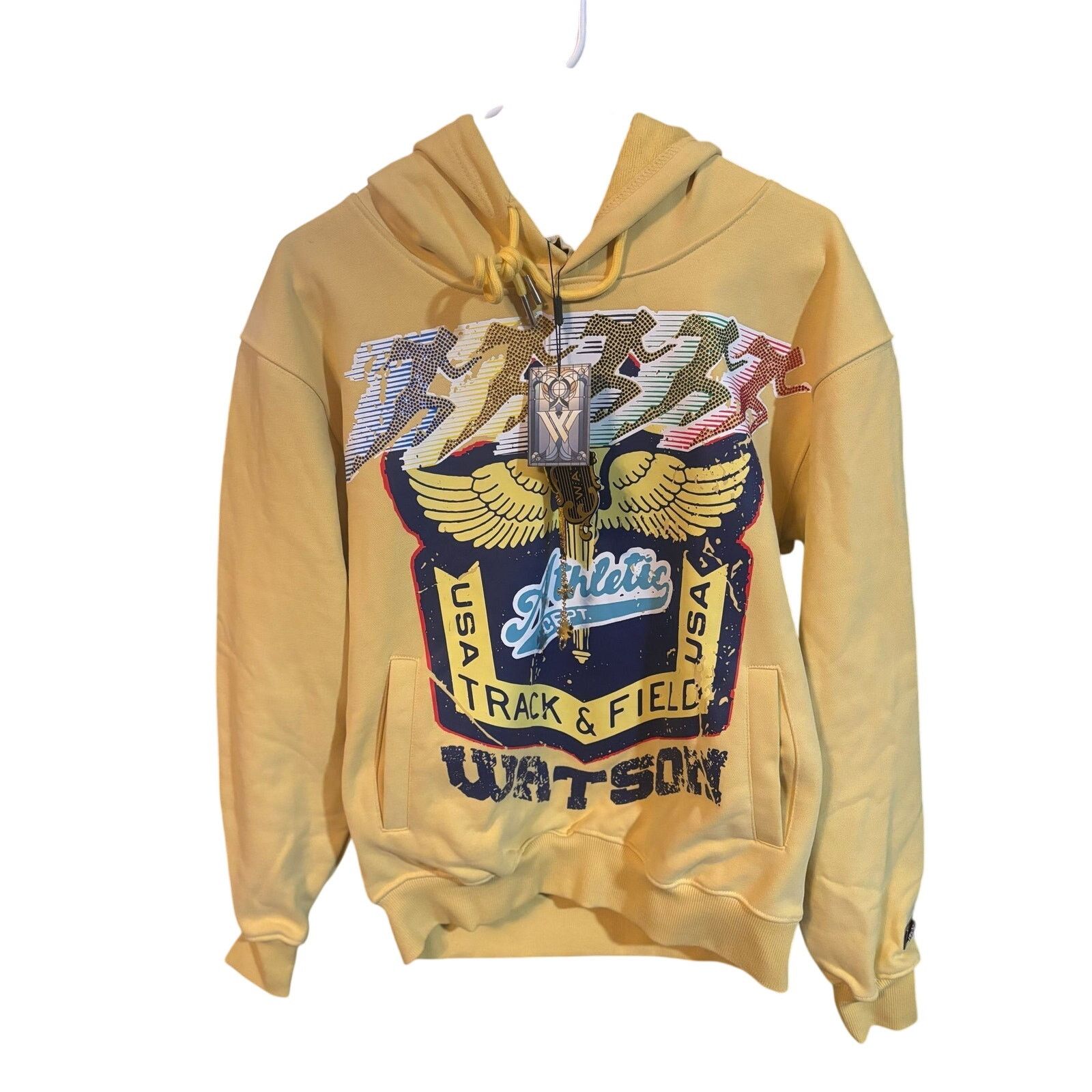 Other NWT SZ XL - Watson Track & Field Hoodie, yellow/multi Size US XL / EU 56 / 4 - 1 Thumbnail