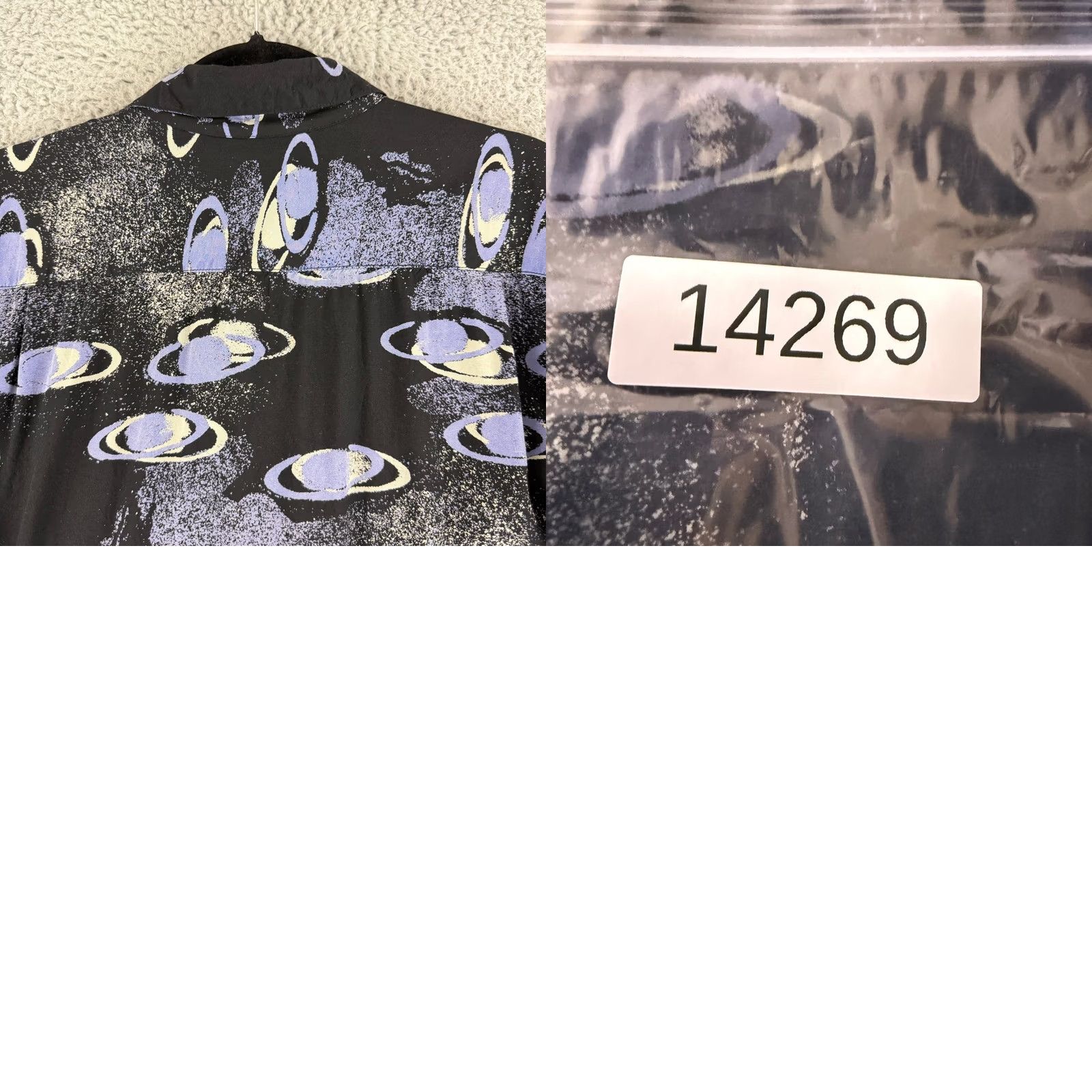 Obey OBEY Shirt XL Black Galaxy Planet Print Viscose Long Sleeve Button-Up Men’s Graphic Casual Space Print Size US XL / EU 56 / 4 - 9 Thumbnail