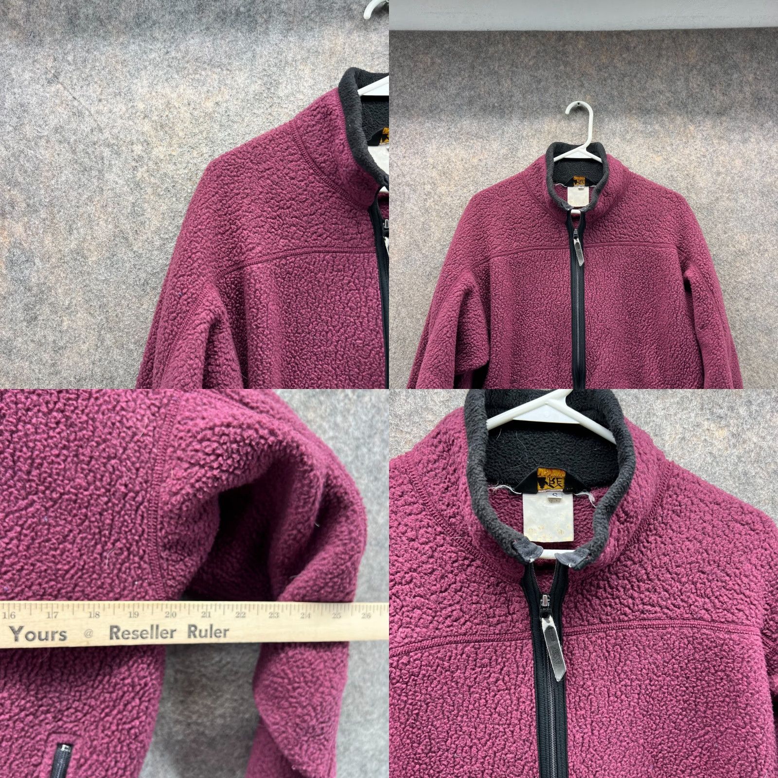 Vintage VINTAGE REI Fleece Jacket Women Small Burgundy Full Zip Sherpa Sweater Bomber Jacket Size S / US 4 / IT 40 - 8 Thumbnail