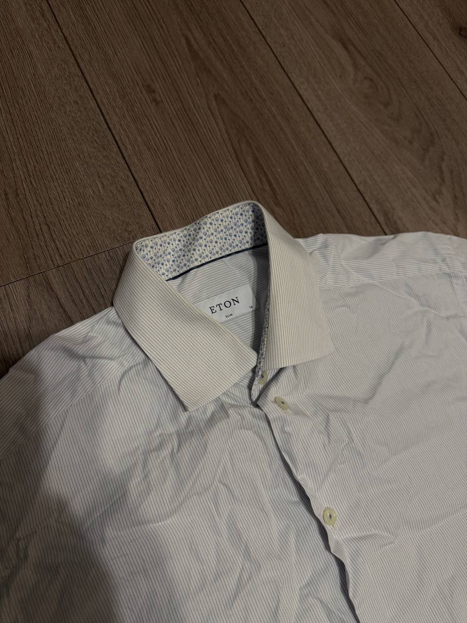 Eton eton shirt 16.5 slim mens White Striped Size US L / EU 52-54 / 3 - 3 Thumbnail