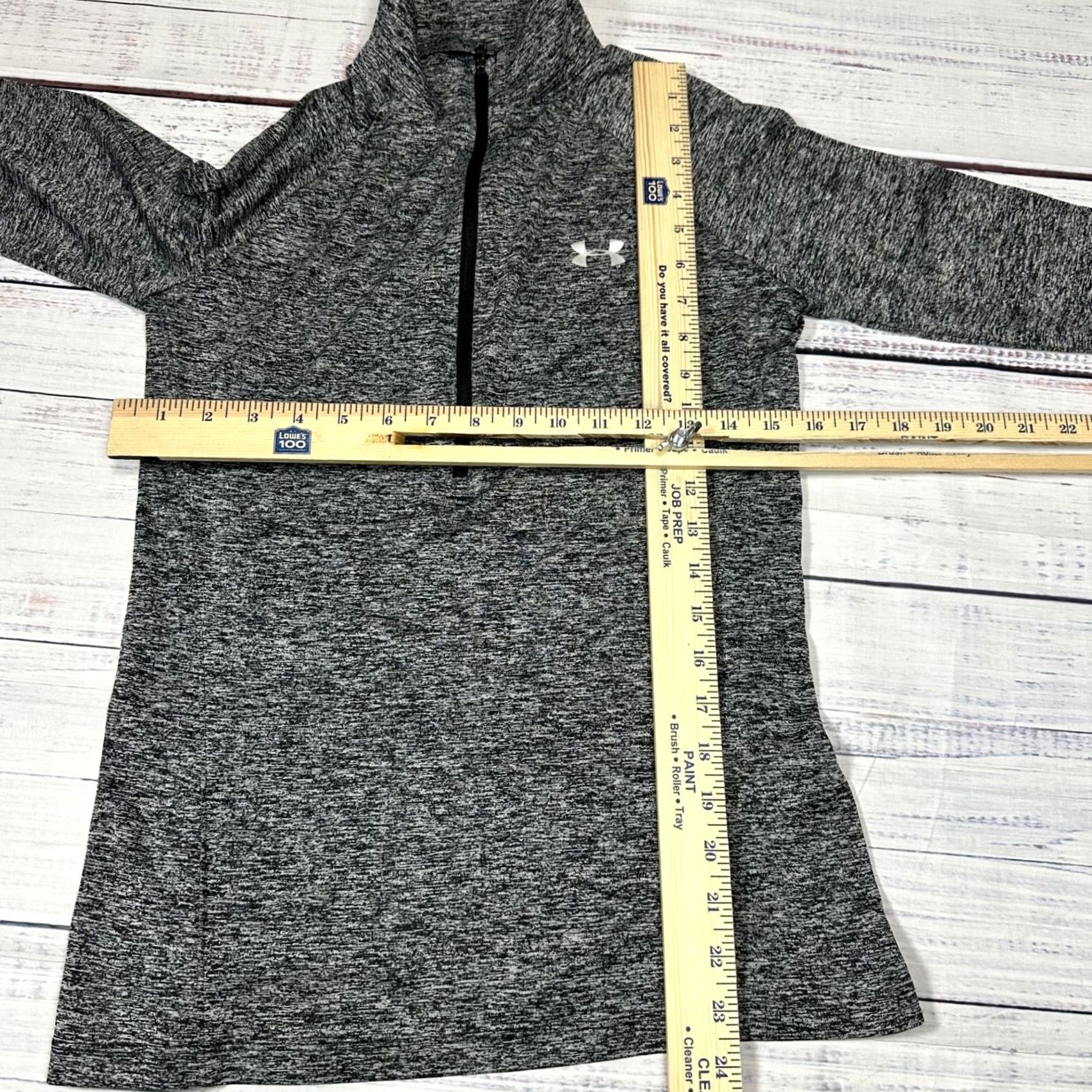 Under Armour Under Armour Womens 1/2 Zip Long Sleeve Athletic Top Sz Small Gray Loose Fit Size S / US 4 / IT 40 - 2 Thumbnail