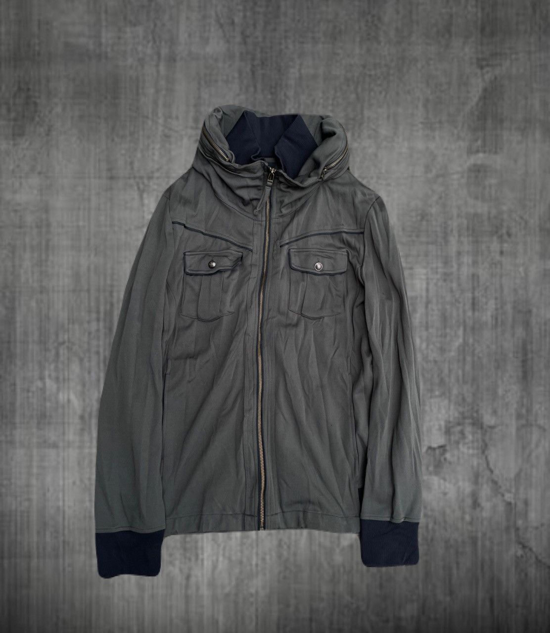 If Six Was Nine 2000s Japanese archive Vkei Bono Crinkle Zip Jacket Y2K Size US L / EU 52-54 / 3 - 1 Thumbnail