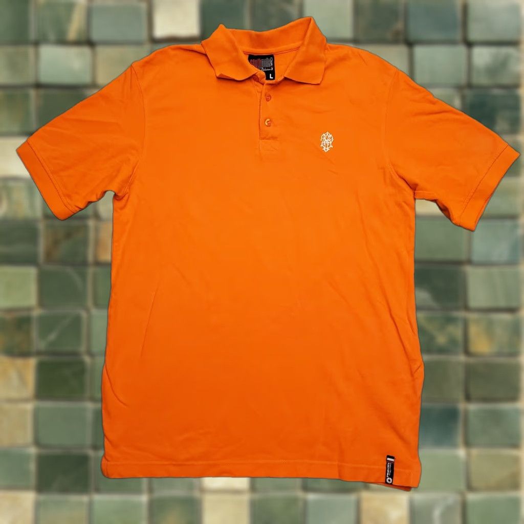 Southpole VINTAGE Southpole Shirt Mens L Orange 100% Cotton Polo Casual 90s Polo Shirt Mens Orange 90s Vintage Southpole Shirt Mens L Size US L / EU 52-54 / 3 - 1 Thumbnail