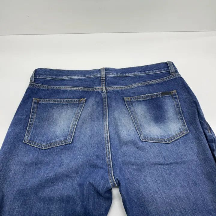 Saint Laurent Paris Saint Laurent Blue Wide-Leg Distressed Denim Pants-2507 Size US 34 / EU 50 - 5 Thumbnail