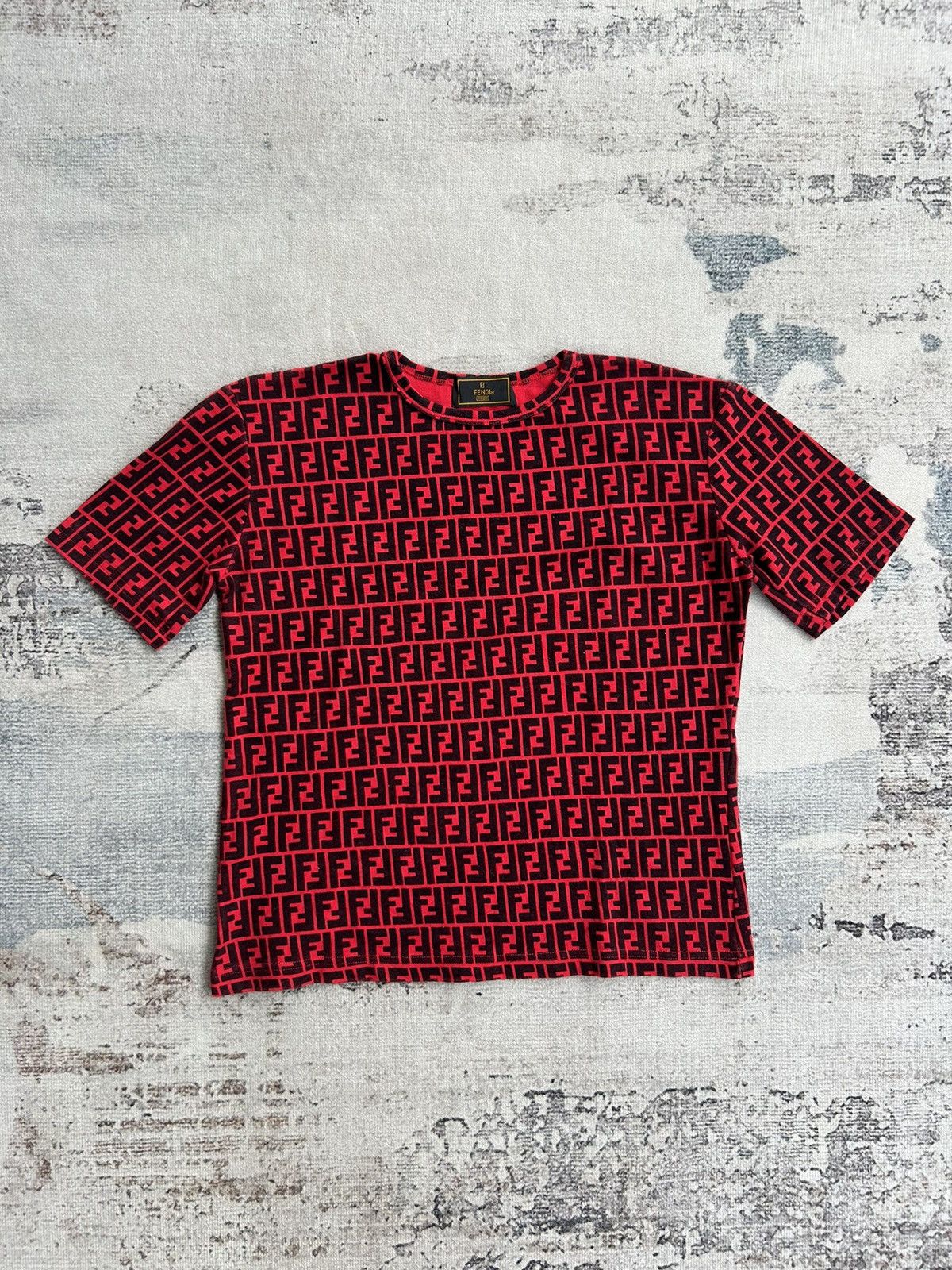 Fendi × Vintage 💥RARE💥Vintage Fendi Monogram Tshirt Size S / US 4 / IT 40 - 1 Thumbnail