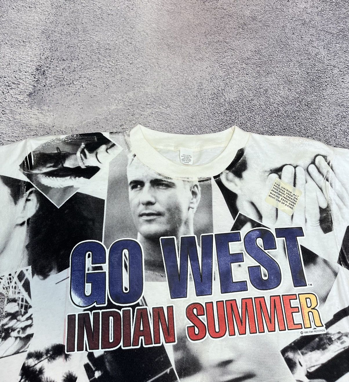 Band Tees Go West Indian Summer 1992 Band T-Shirt Size L USA VTG EMI Size US L / EU 52-54 / 3 - 3 Thumbnail