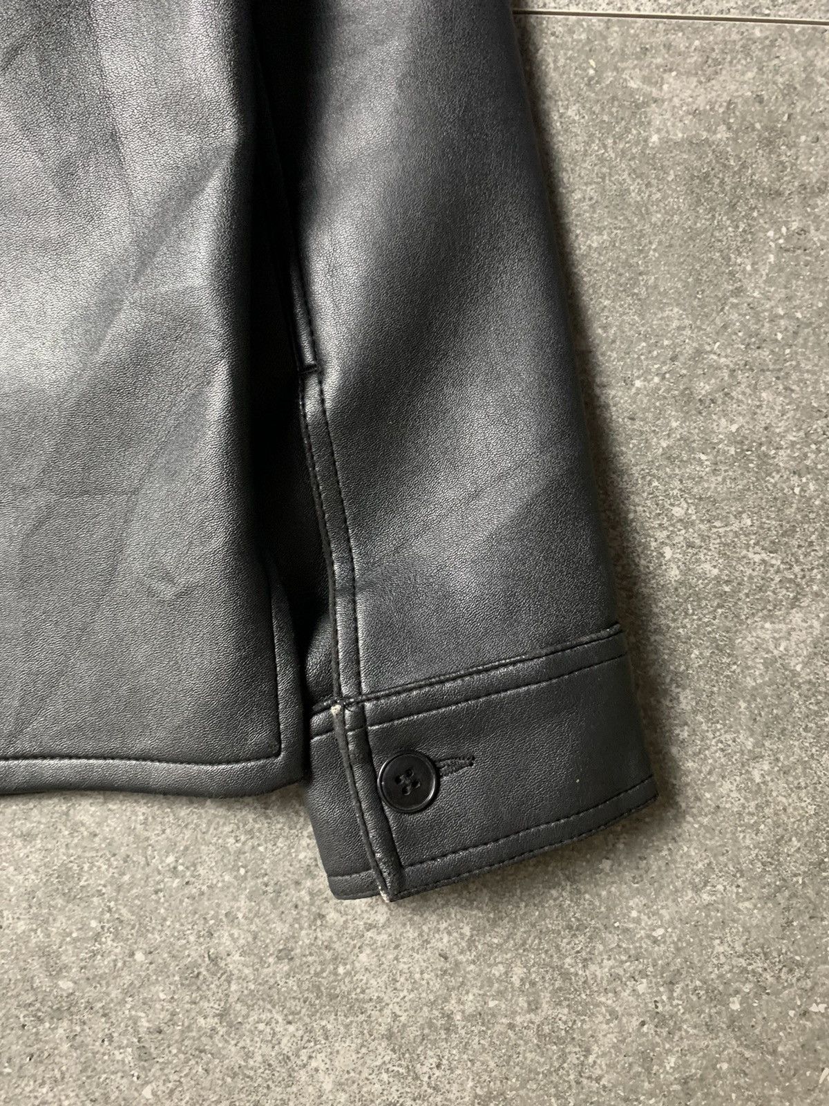 1990s Agnes B Synthetic Leather Jacket