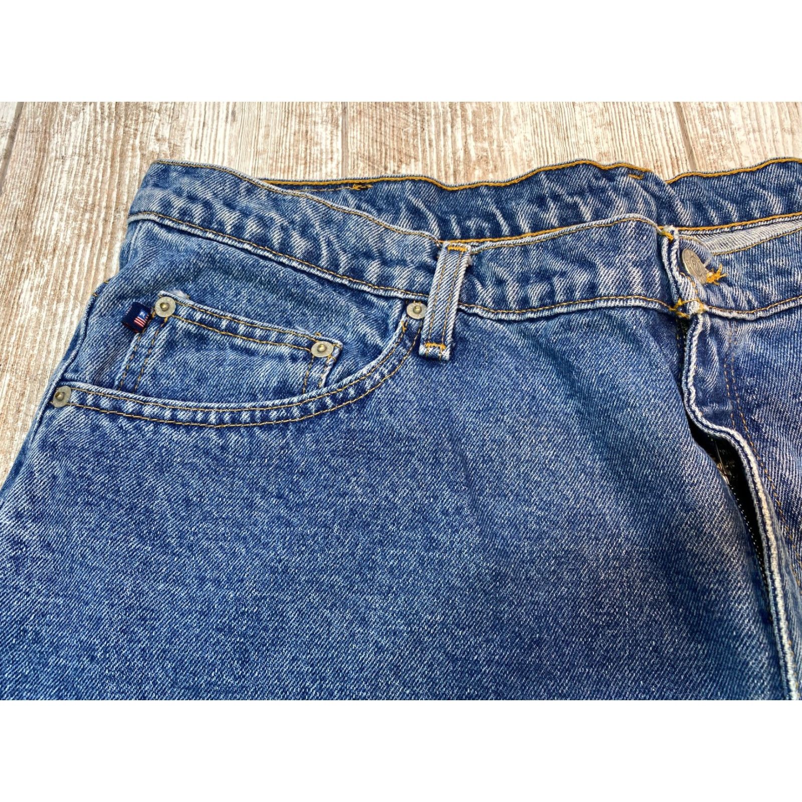 Polo Ralph Lauren VINTAGE Polo Jeans Co Ralph Lauren Jeans Men 38X34 Loose Baggy Full Leg Blue 80s 90s Retro Designers Mens Size US M / EU 48-50 / 2 - 6 Thumbnail