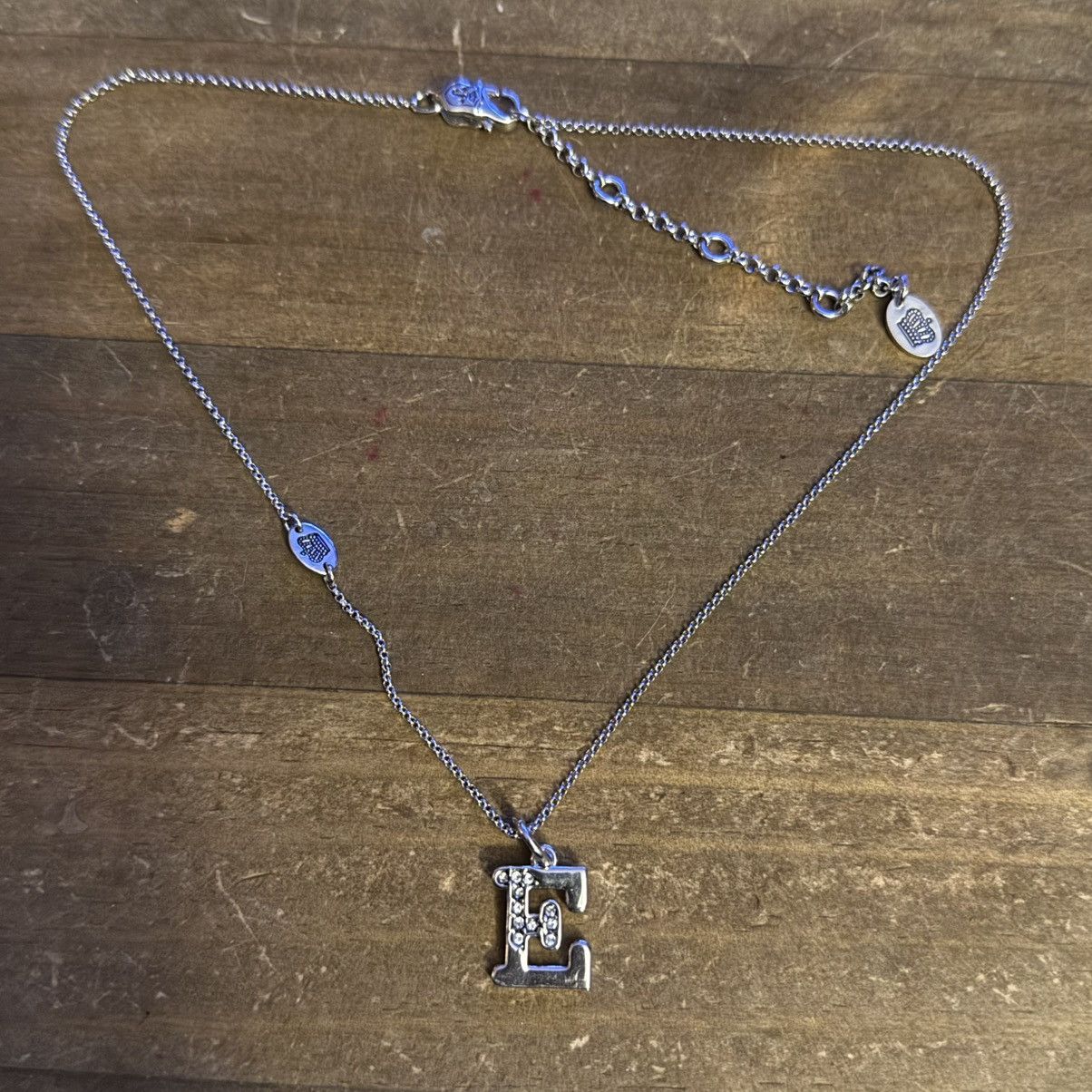 Juicy Couture Juicy Couture silver tone initial letter E pendant necklace Size ONE SIZE - 3 Thumbnail