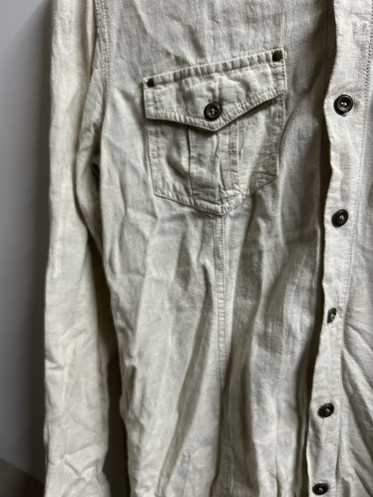 GOA Archival Distressed Linen Blend Tunic Shirt/Duster Size US XXL / EU 58 / 5 - 13 Thumbnail