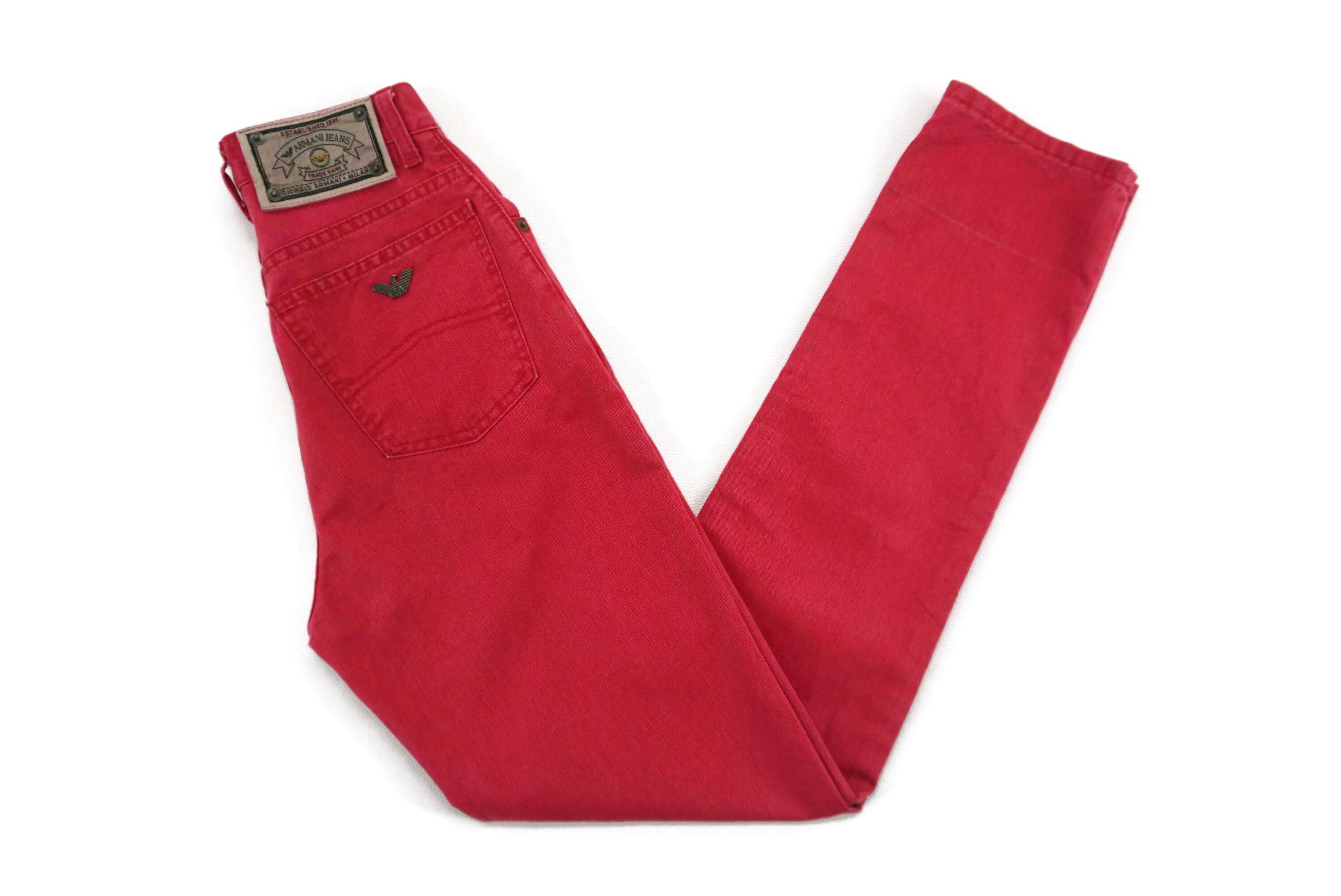 Armani Distressed Jeans W24xL31.75 High-Waisted Denim Made in Italy Size 24" / US 00 / IT 34 - 4 Thumbnail