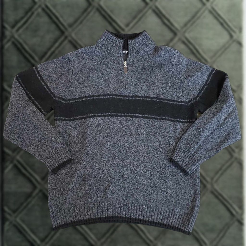 Vintage Daniele Blasi Sweater Mens XL 1/4 Zip Wool Blend Gray Nordic Mock Neck Size US XL / EU 56 / 4 - 1 Thumbnail