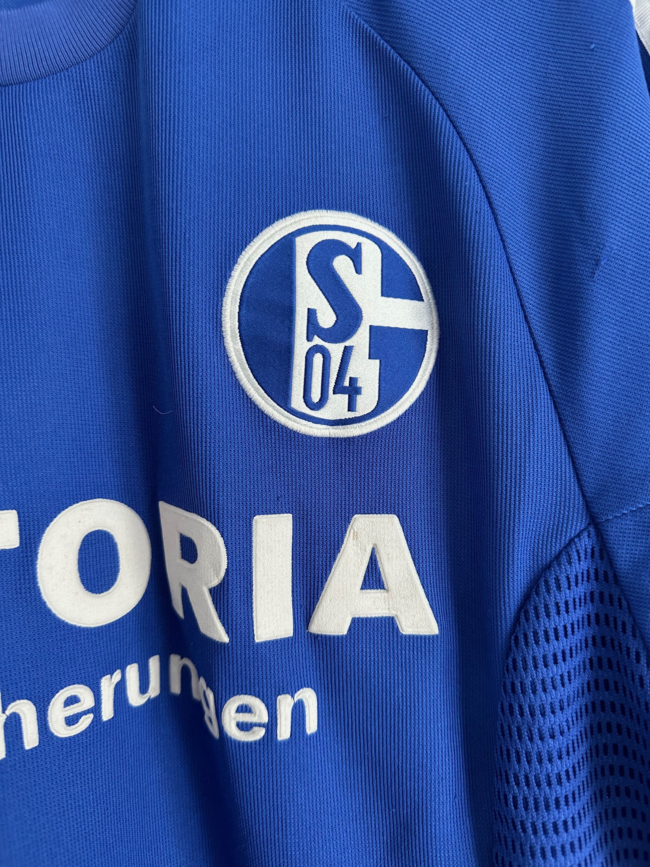 Adidas 2002 Schalke 04 Adidas Home jersey soccer bundes Liga Size US S / EU 44-46 / 1 - 2 Thumbnail