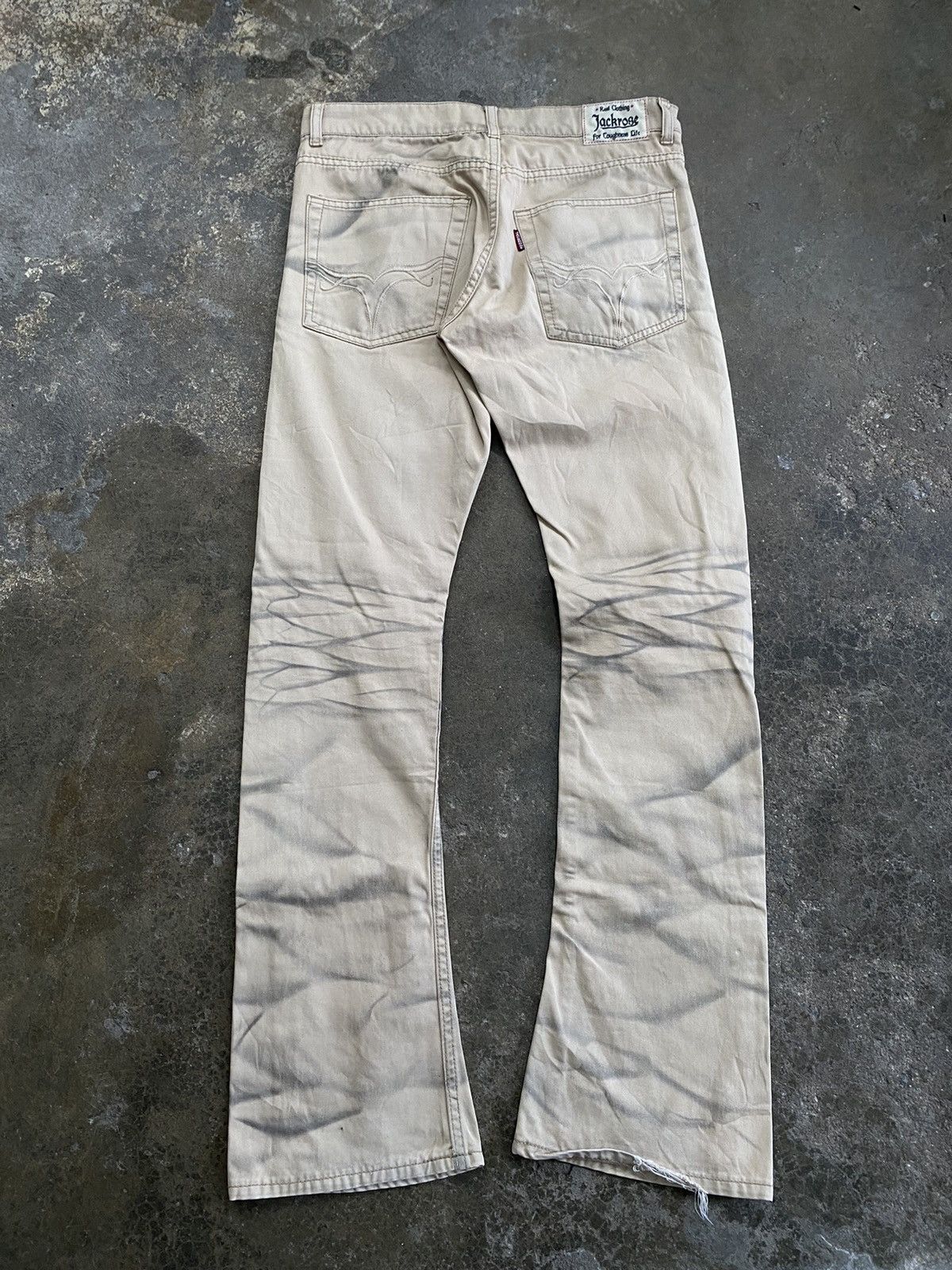 JACKROSE Jackrose Slim Flare Beige Denim Size US 29 - 4 Thumbnail