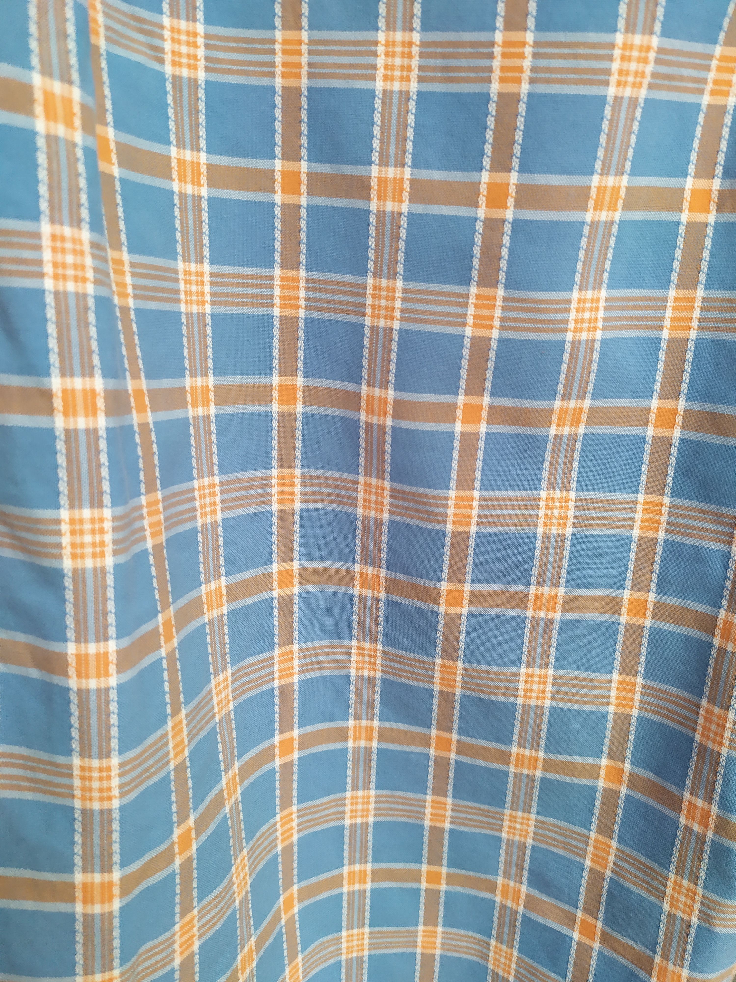 Duck Head Blue Men's Checkered Shirt Duck Head L Cotton Short Sleeve Size US L / EU 52-54 / 3 - 13 Thumbnail