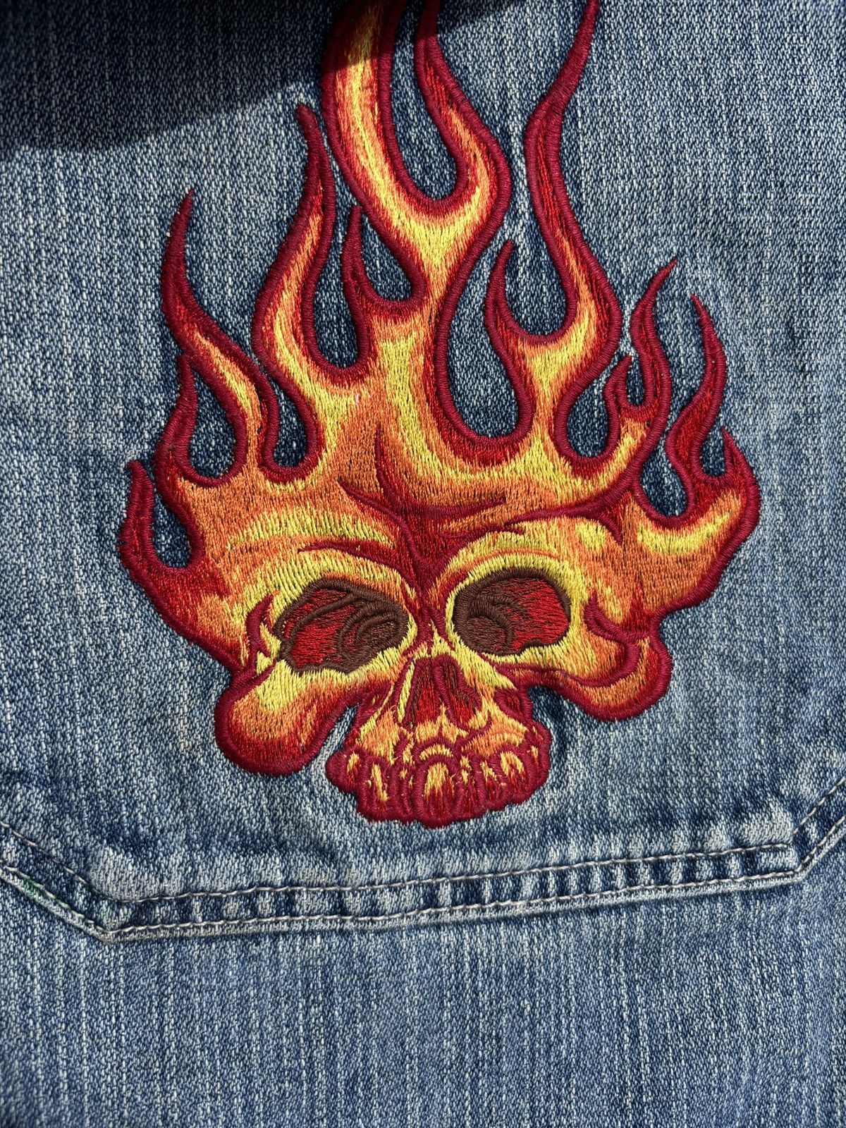 JNCO Vtg Jnco Flame skull Jort Size US 32 / EU 48 - 22 Thumbnail