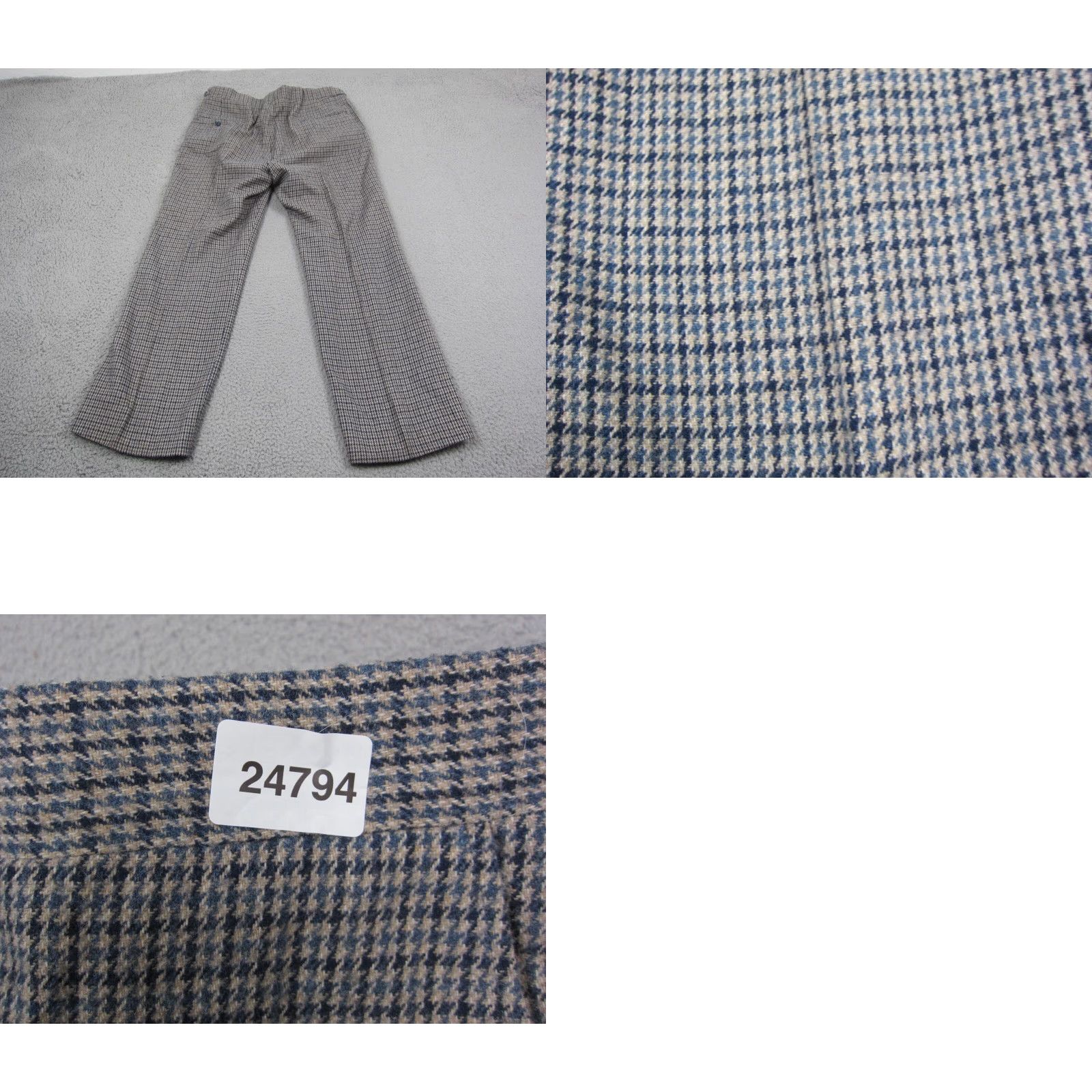 Vintage VINTAGE Jaymar Pants Mens 32x28 Brown Blue 60s 70s Houndstooth Knit Dress Pants Regular Straight Mens Scratch Size US 32 / EU 48 - 10 Thumbnail