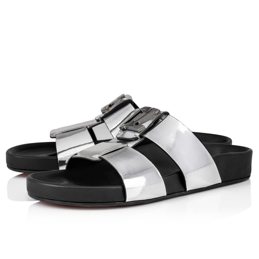 Christian Louboutin o1bcso1str1024 Dhabubizz Flat in Black/Silver Size US 9 / EU 42 - 2 Thumbnail