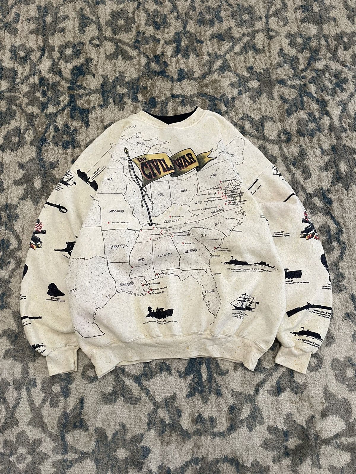 Vintage 90s Vintage Art Graphic Sweatshirt Crewneck Unsoundrags Size US L / EU 52-54 / 3 - 1 Thumbnail