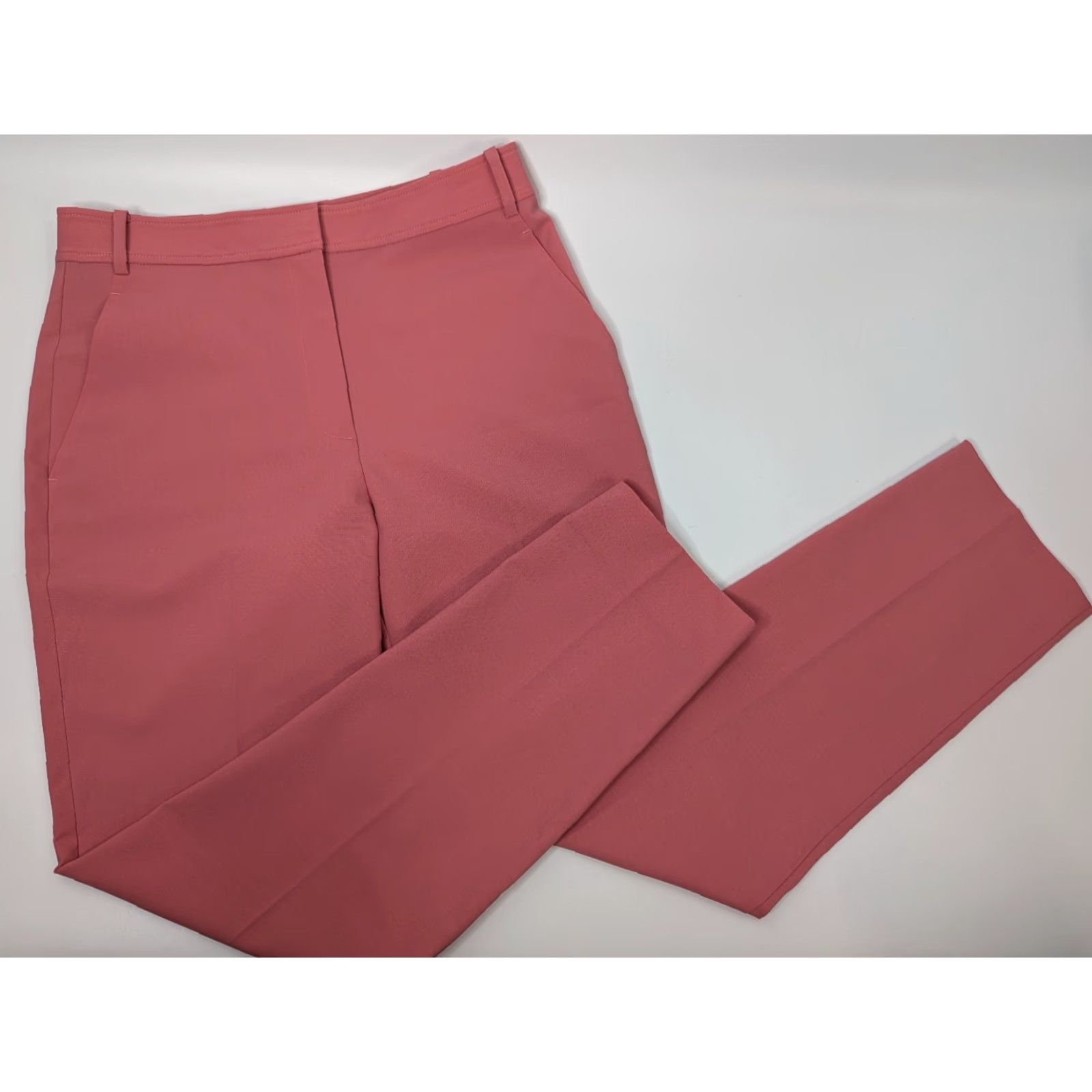 St. John St John Pants Women 2 Pink Straight Trouser Dress Slacks Wool Spandex Knit Modern Classic Business Workwear Size 26" / US 2 / IT 38 - 2 Thumbnail