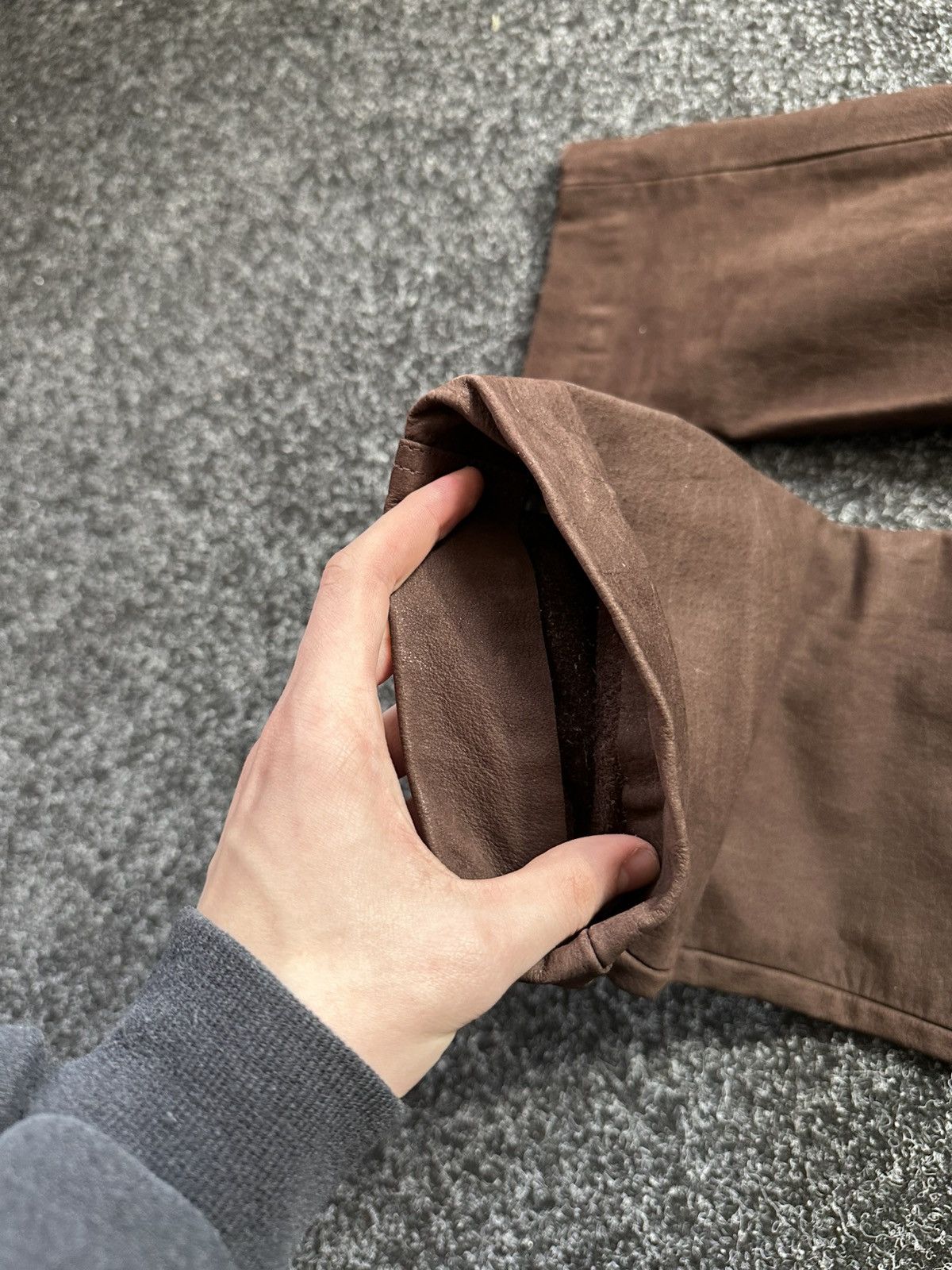 Cowboy Equipment × Leather 🚨GRAIL BOOTCUT BROWN Cowboy Biker Leather Pants Size 24" / US 00 / IT 34 - 19 Thumbnail