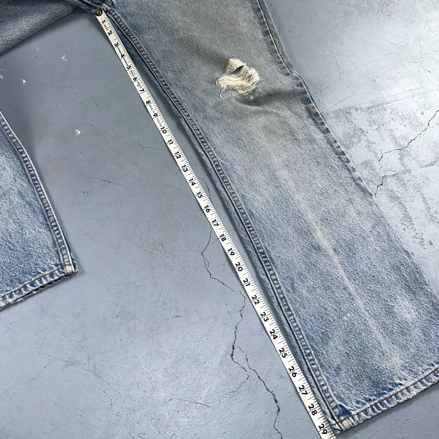 Levi's VINTAGE Levi's 517 Jeans Bootcut 80s USA Orange Tab Blue Denim 32x29 Mens Size US 32 / EU 48 - 7 Thumbnail
