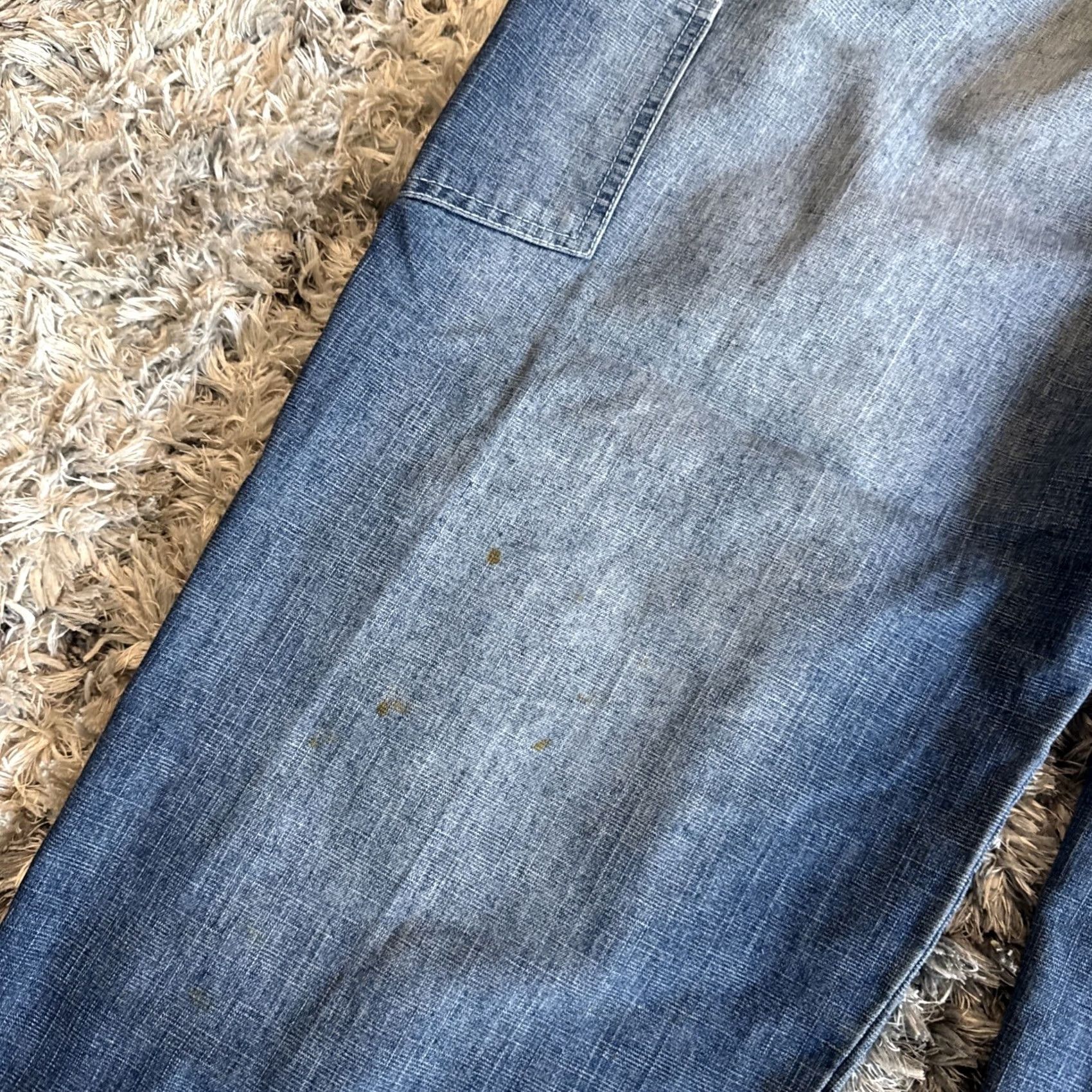 Express VINTAGE Brooklyn Xpress Jeans Blue 90’s Baggy Carpenter Denim RARE Men’s 42x31 Size US 42 / EU 58 - 2 Thumbnail
