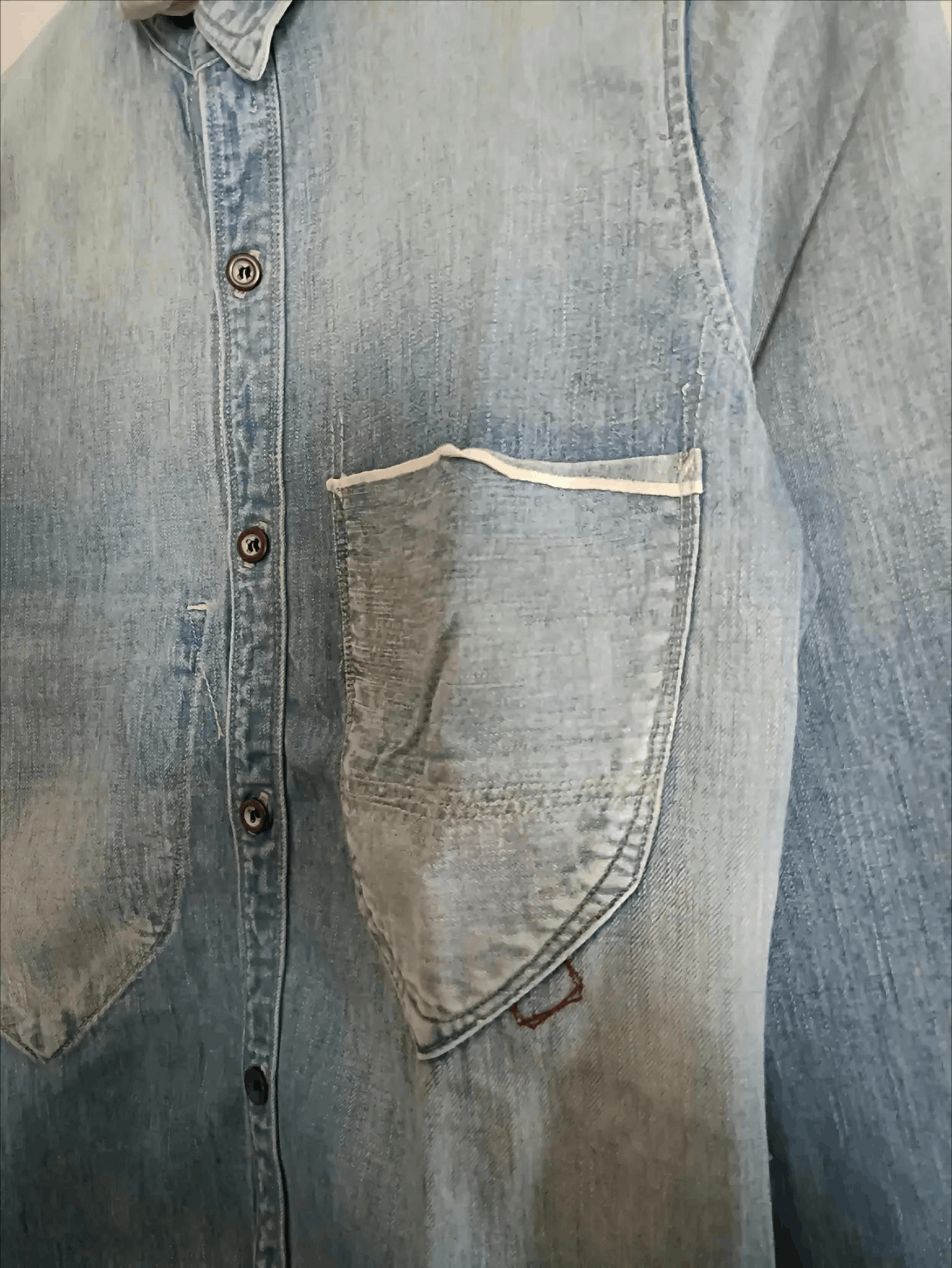 Johnbull × Self Edge × Vintage Vintage john bull selvedge assymetric chambray button shirt Size US M / EU 48-50 / 2 - 3 Thumbnail
