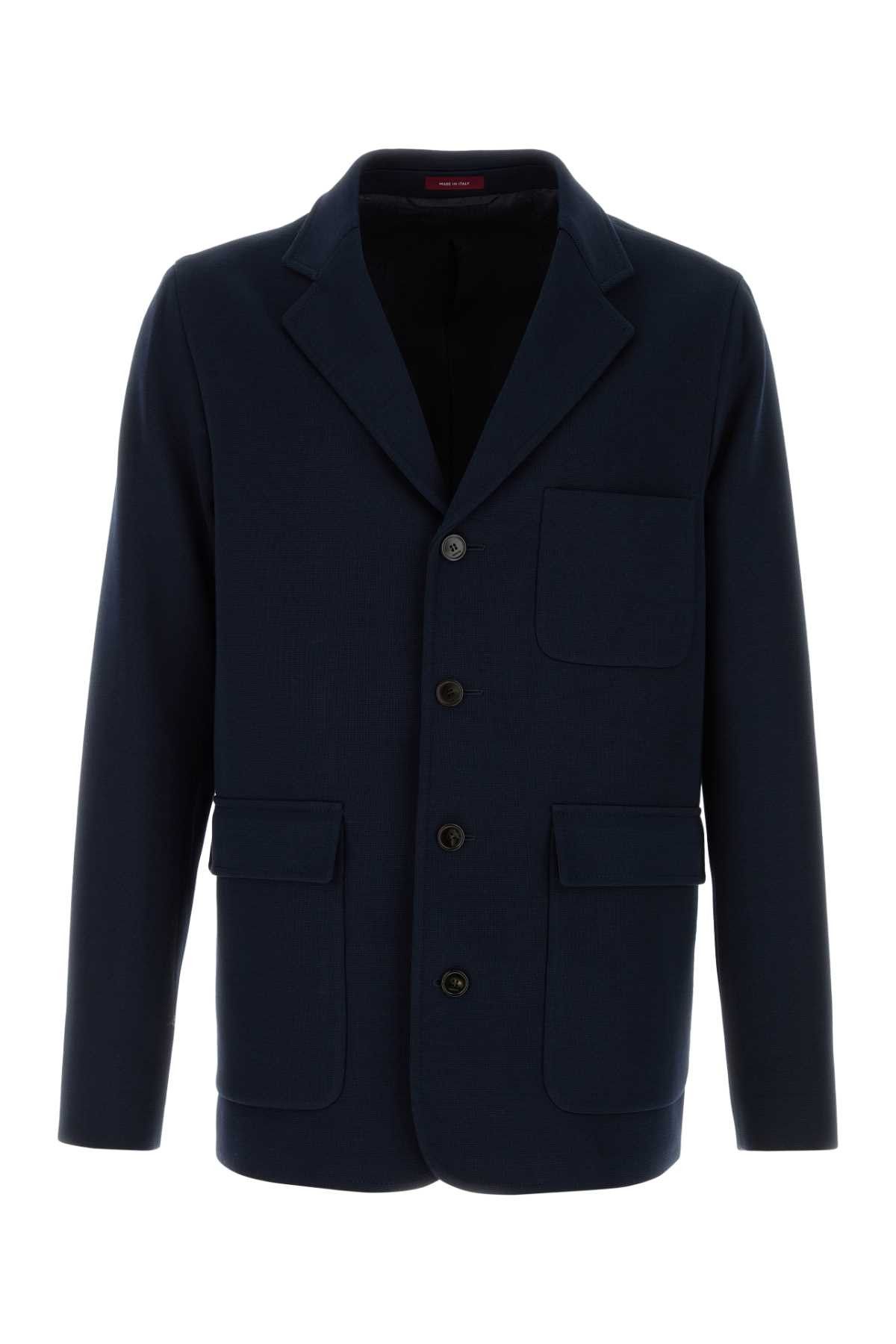 Gucci Dark Blue Jersey Blazer Size US L / EU 52-54 / 3 - 1 Thumbnail