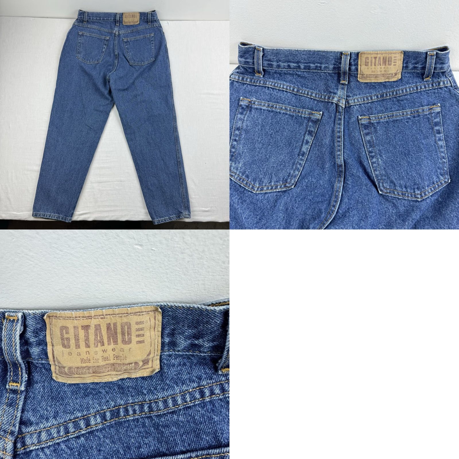 Vintage VINTAGE Gitano Jeans Womens 14 Petite Blue Mom Jeans High Waist 90s Grunge Y2K Jeans Womens 14 Petite Blue 90s Mom Gitano Size 36" / US 14 / IT 50 - 9 Thumbnail