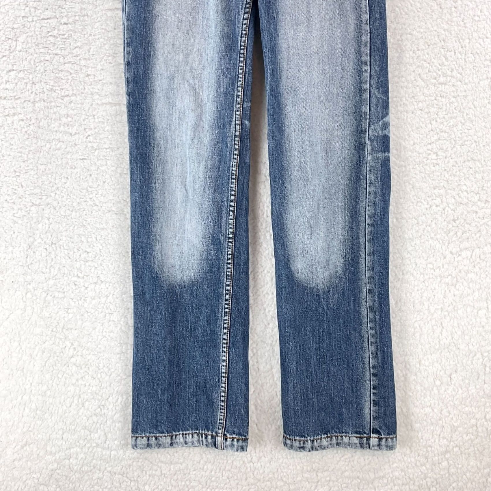 Denime Tough JeanSmith Jeans Mens 28x30 Blue Denim Straight Leg Vintage USA Cowboy Logo 5-Pocket Regular Fit Jeans Mens Size US 28 / EU 44 - 4 Thumbnail
