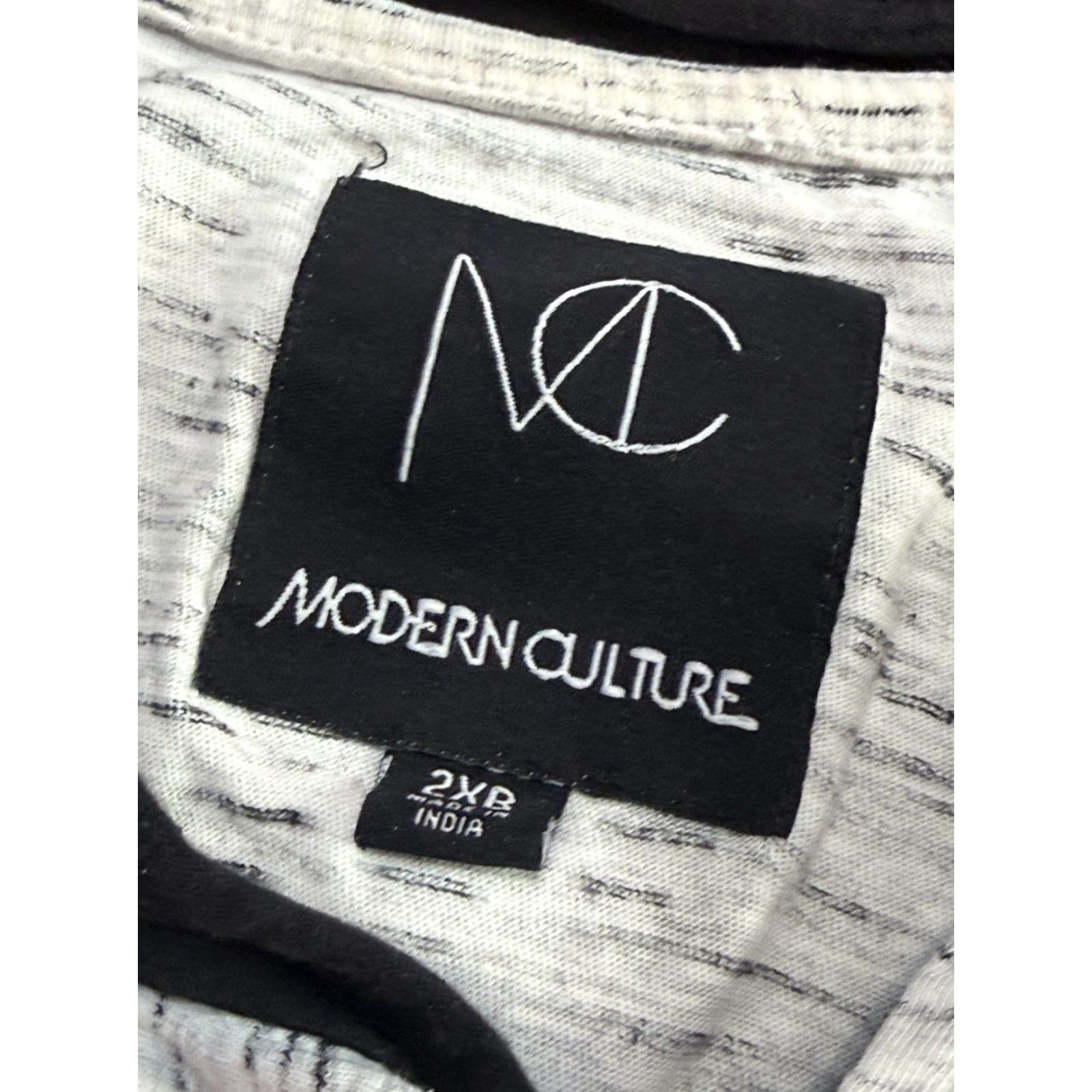 Vintage Modern Culture Shirt Men's 2XB White Black Short Sleeve Shirt Quarter Buttons Size US XXL / EU 58 / 5 - 5 Thumbnail