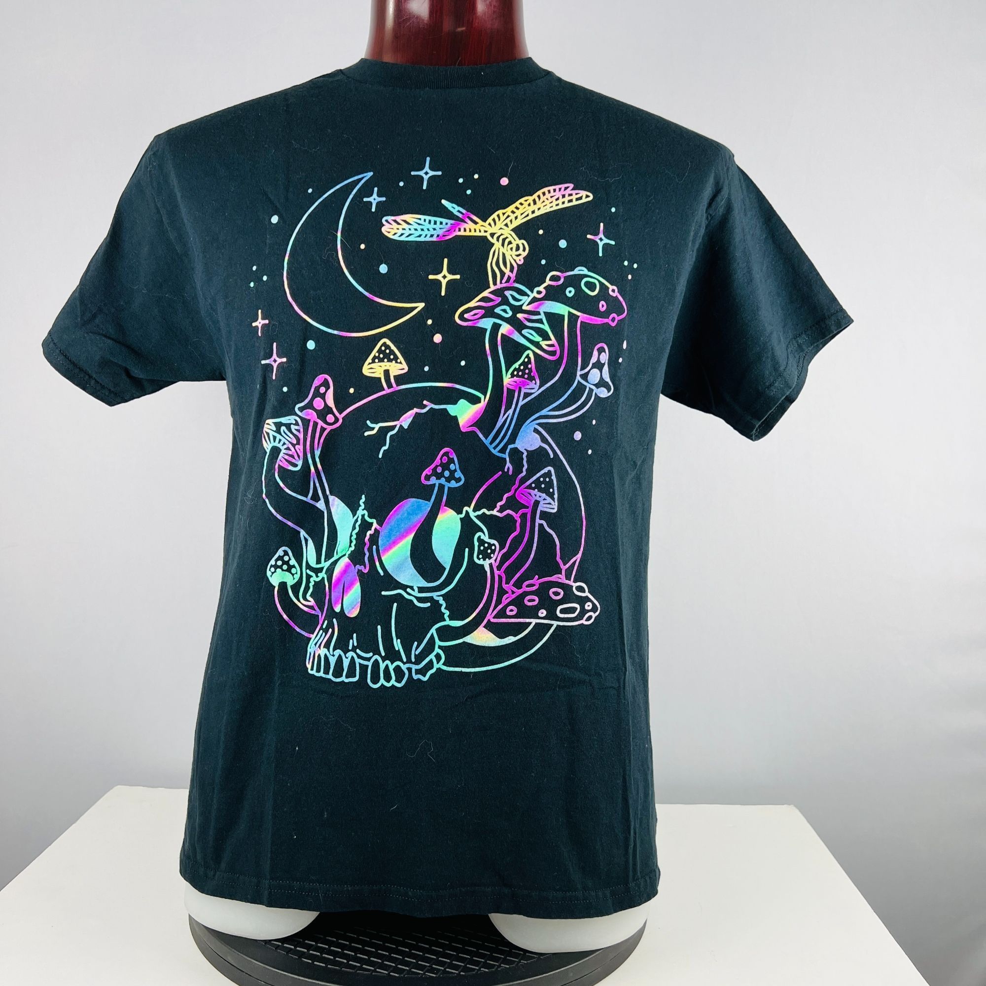 Other Mushroom Skull Psychedelic Large Glow In Dark T-Shirt Shirt Size US L / EU 52-54 / 3 - 1 Thumbnail