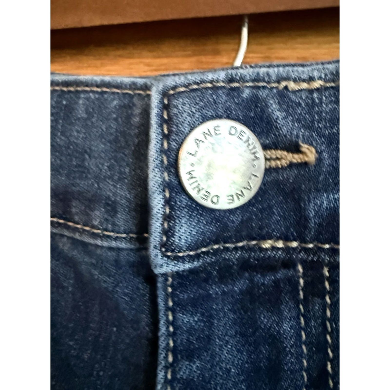 Vintage Lane Bryant Womens Blue Denim Jean Shorts Size 20 Festival Beach Concert Raw Hem Size 42" / US 20 - 3 Thumbnail