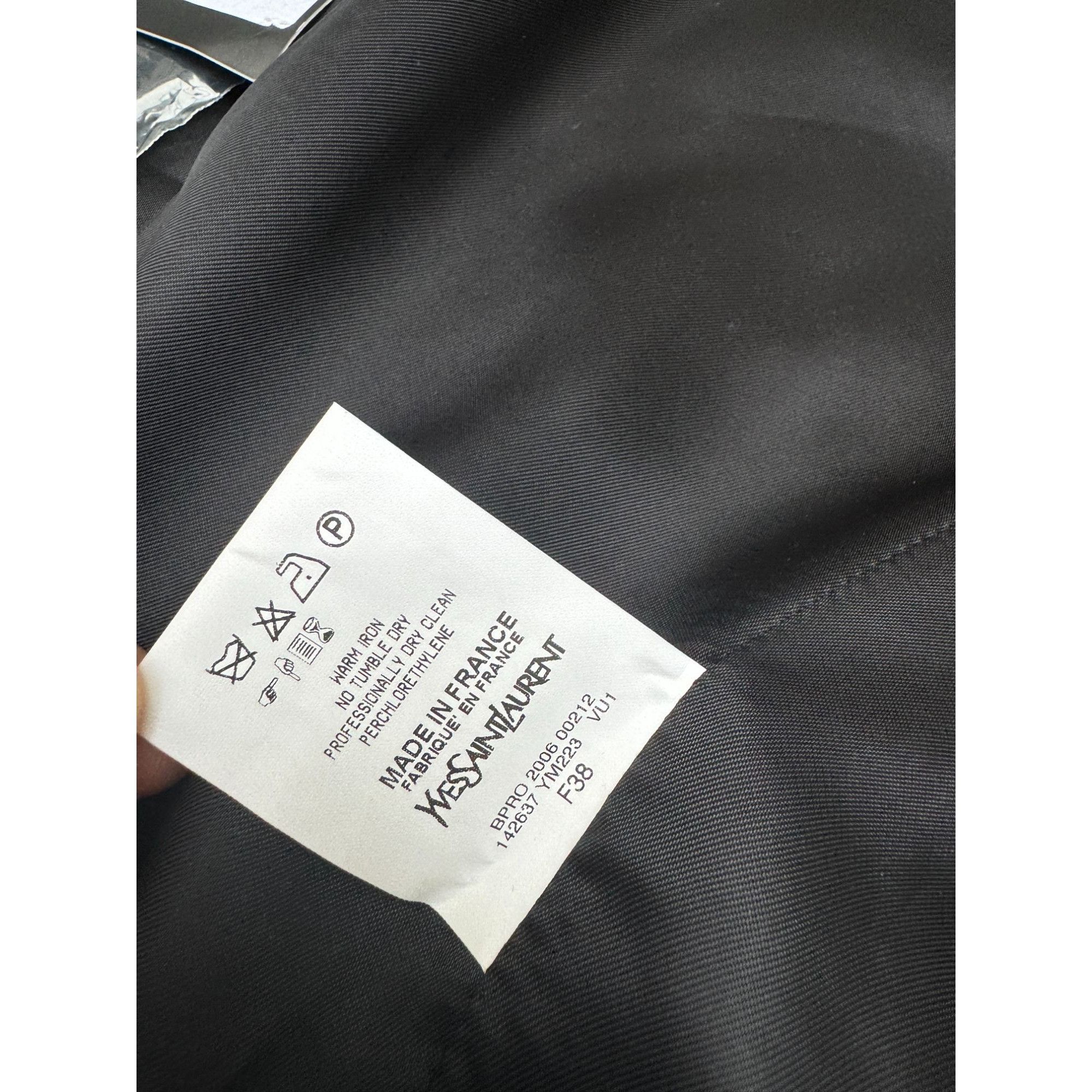 Yves Saint Laurent Black Saharian Wool Suit Size XS / US 0-2 / IT 36-38 - 12 Thumbnail