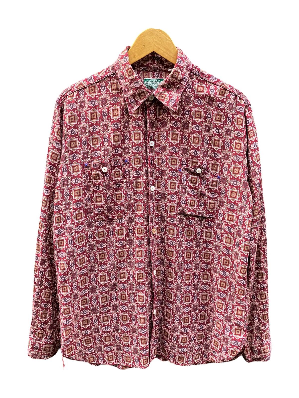Sugar Cane Sugar Cane Light Rayon Paisley Button Shirt Size US L / EU 52-54 / 3 - 1 Thumbnail