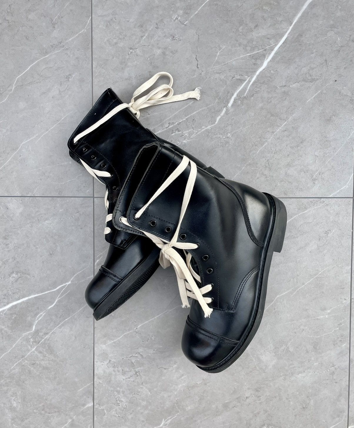 Vintage Vintage Military Black Leather Combat Boots Size US 10 / EU 43 - 8 Thumbnail