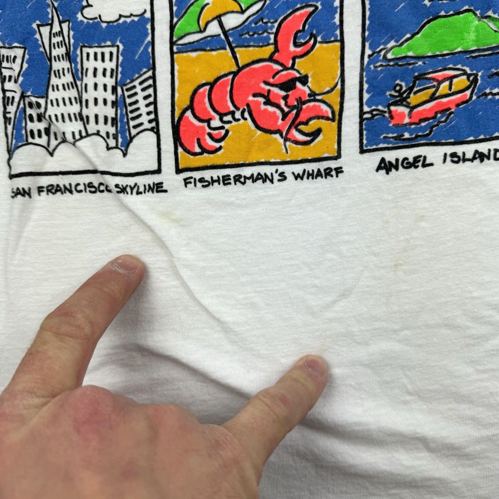 Vintage VINTAGE San Francisco T-Shirt Adult Medium White 90s USA California Travel Outdoor Mens Size US M / EU 48-50 / 2 - 6 Thumbnail