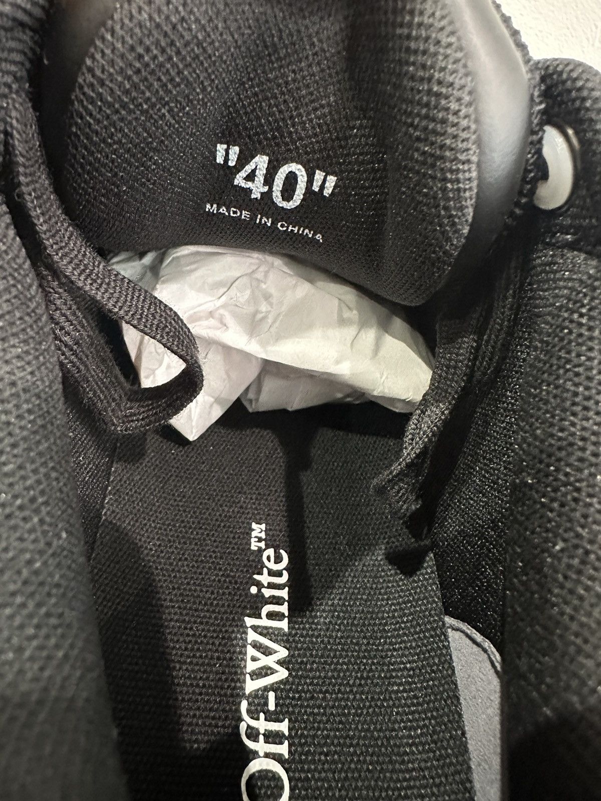 Off-White OFF-WHITE - Out of Office "For Walking" All Black Sneakers Size US 7 / EU 40 - 6 Thumbnail