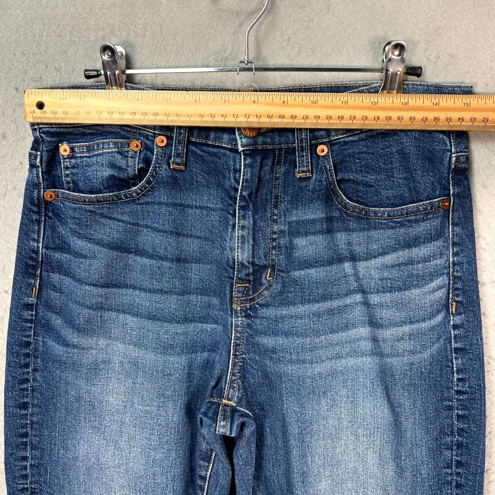 Madewell Madewell Jeans Denim Straight Leg 28 Adult Womens Blue 30 Inseam High Rise Regular Size 28 Cruiser Straight Leg Jeans Blue Denim Womens Size 28" / US 6 / IT 42 - 6 Thumbnail